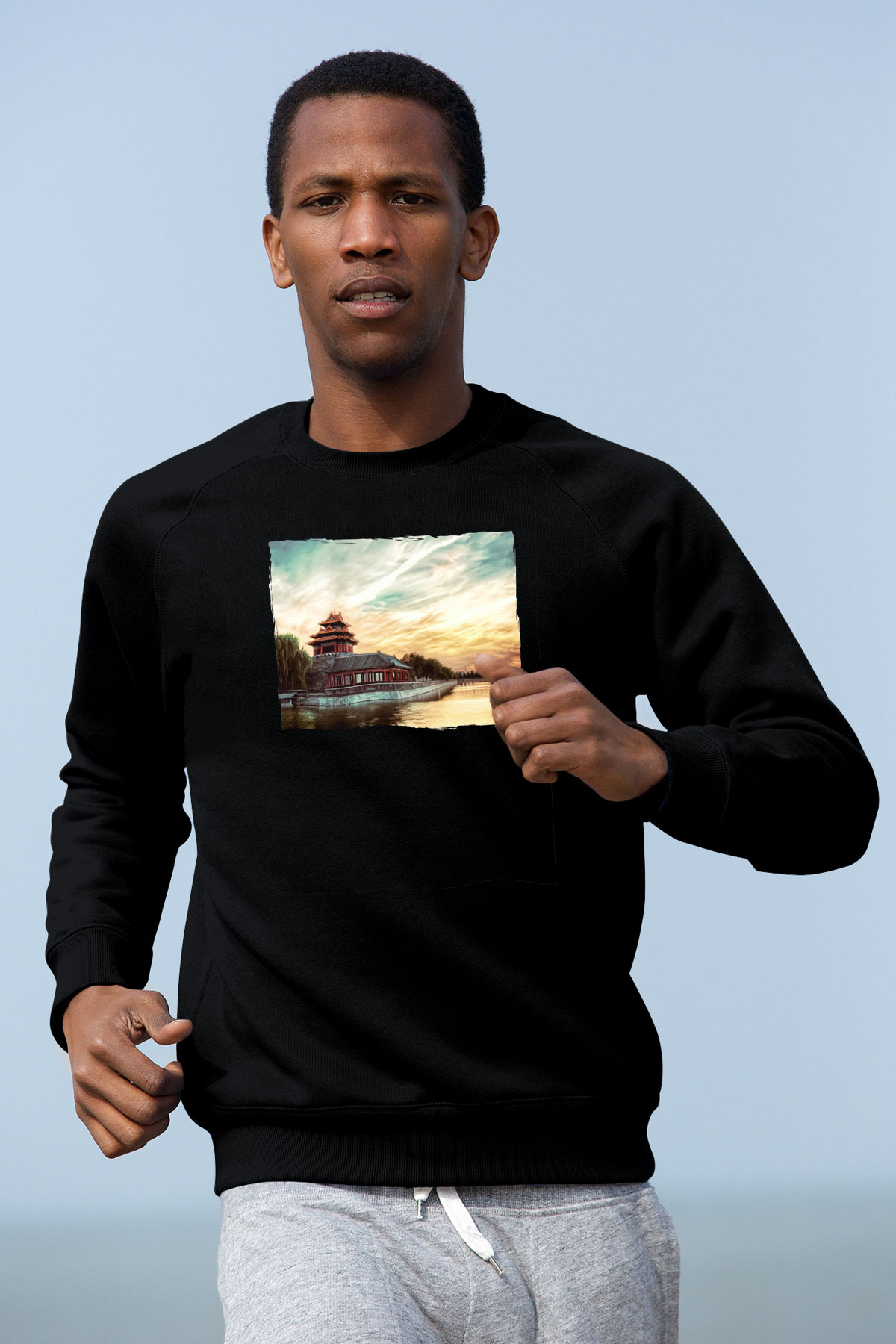 Yasak Şehir Siyah Unisex Sweatshirt
