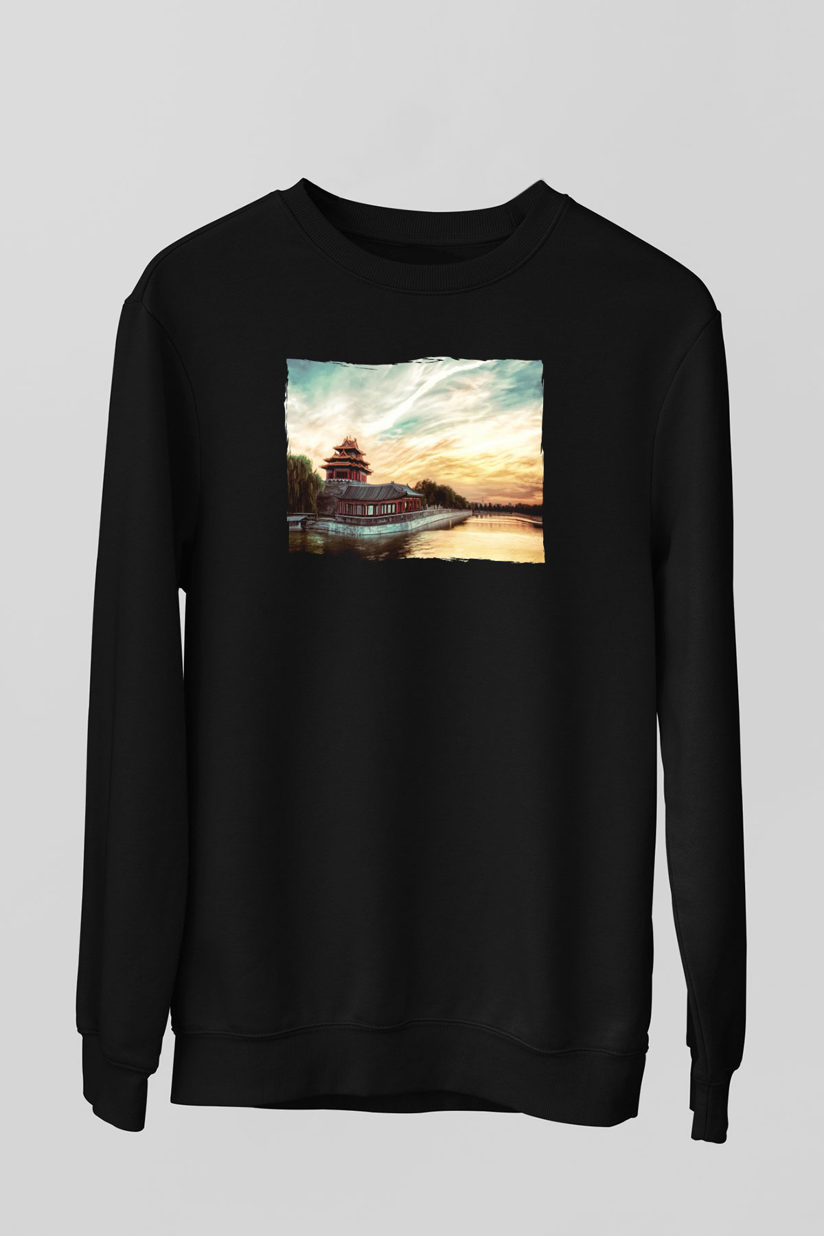 Yasak Şehir Siyah Unisex Sweatshirt