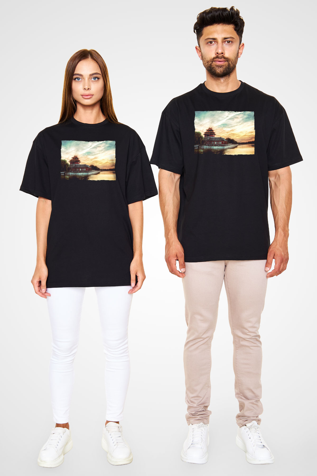 Yasak Şehir Siyah Oversize Tişört Oversize T-shirt - TişörtFabrikası