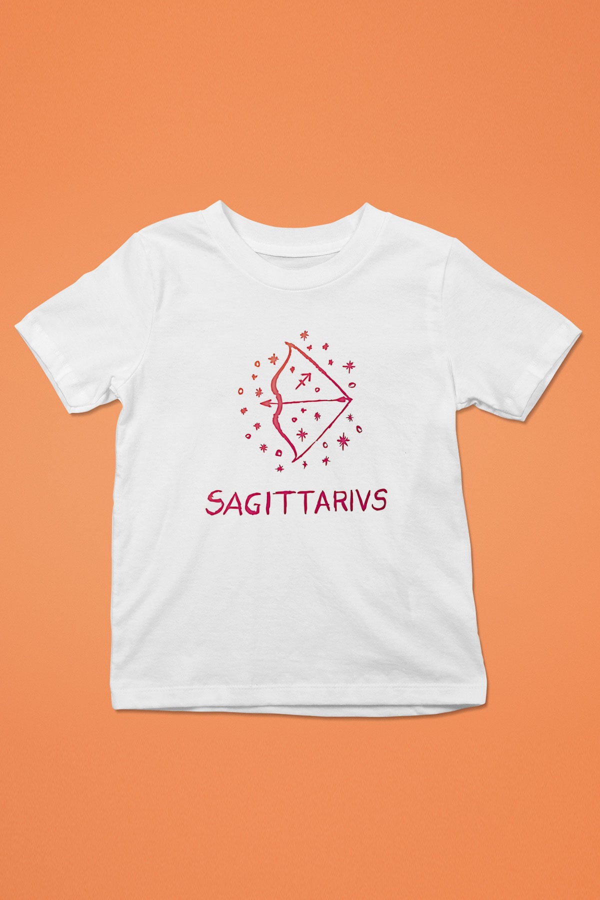 Yay Burcu Baskılı Beyaz Unisex Beyaz Çocuk Tişört - Tshirt