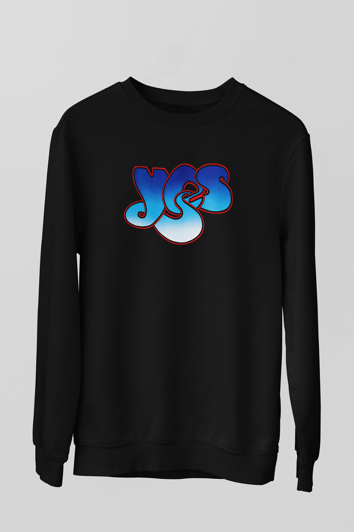 Yes Siyah Unisex Sweatshirt