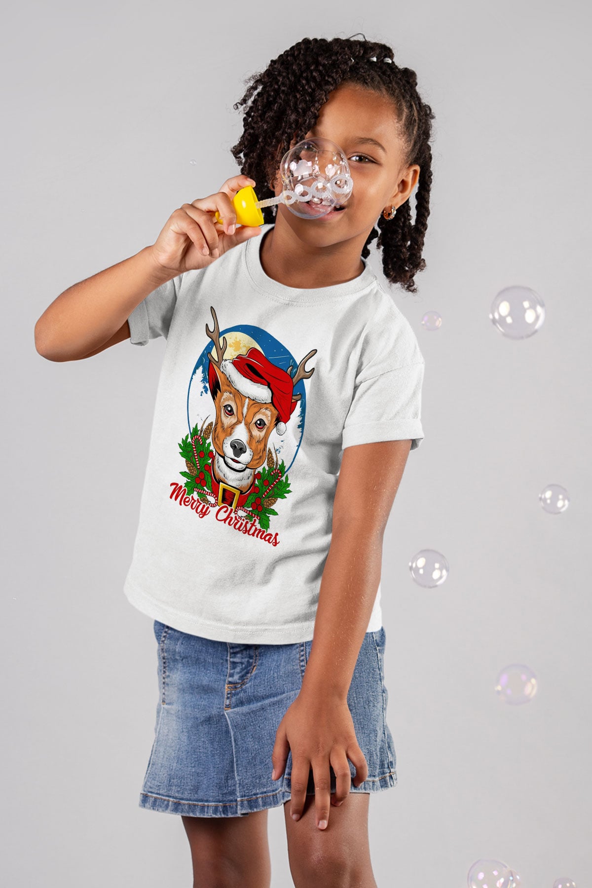 Yılbaşı Beyaz Unisex Çocuk Tişört