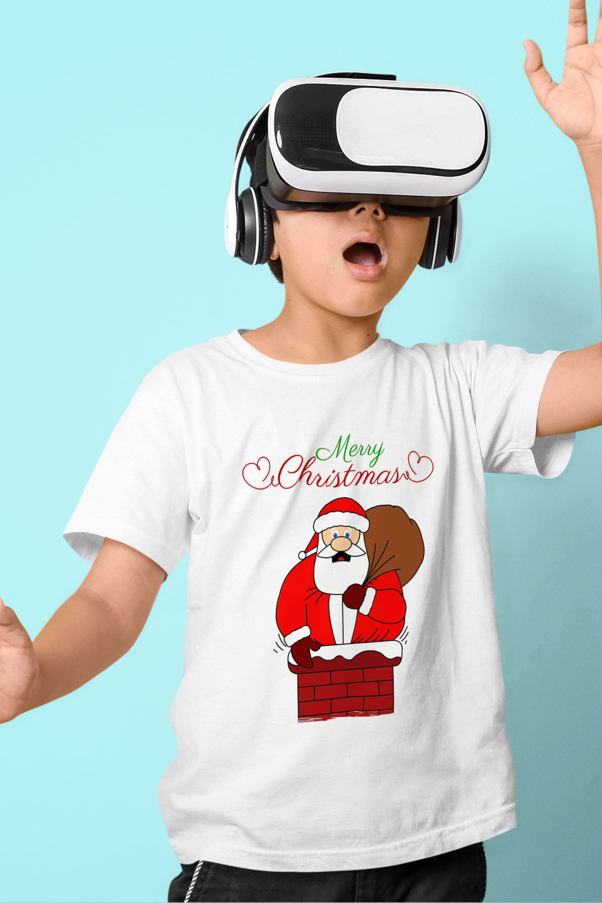 Yılbaşı Beyaz Unisex Çocuk Tişört