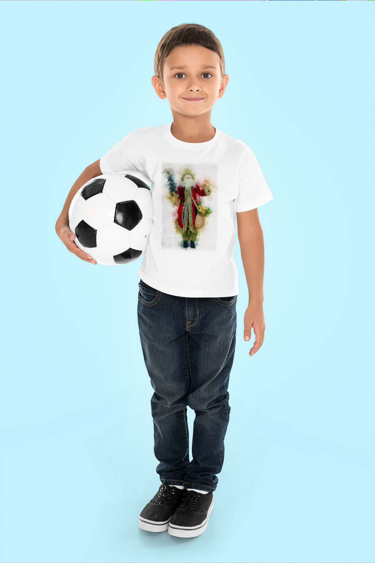 Yılbaşı Beyaz Unisex Çocuk Tişört