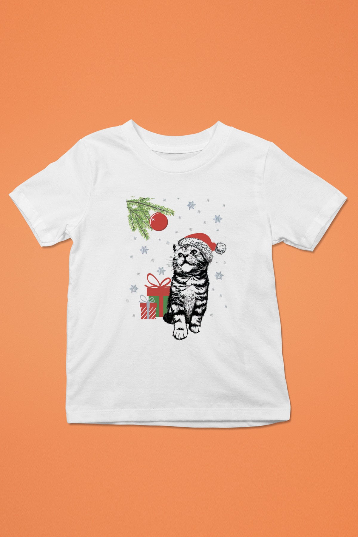 Yılbaşı Beyaz Unisex Çocuk Tişört