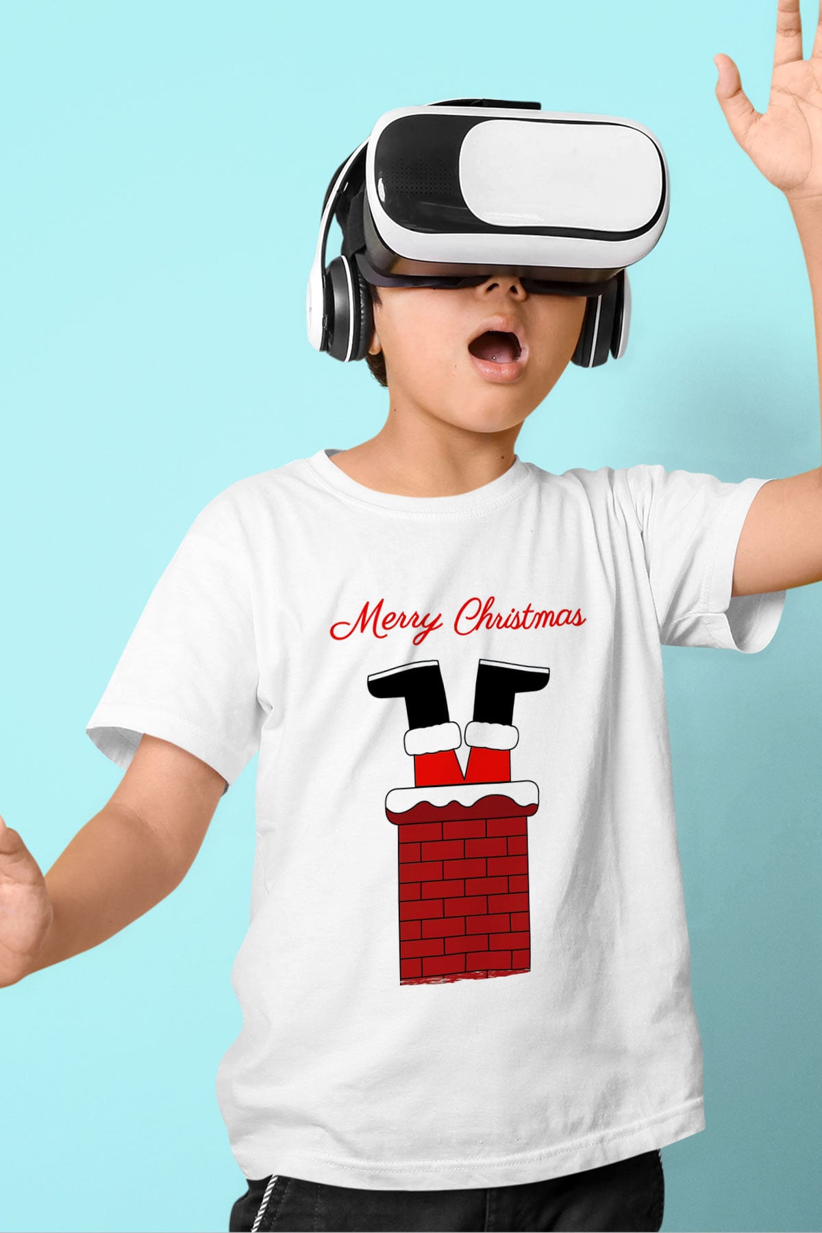 Yılbaşı Beyaz Unisex Çocuk Tişört