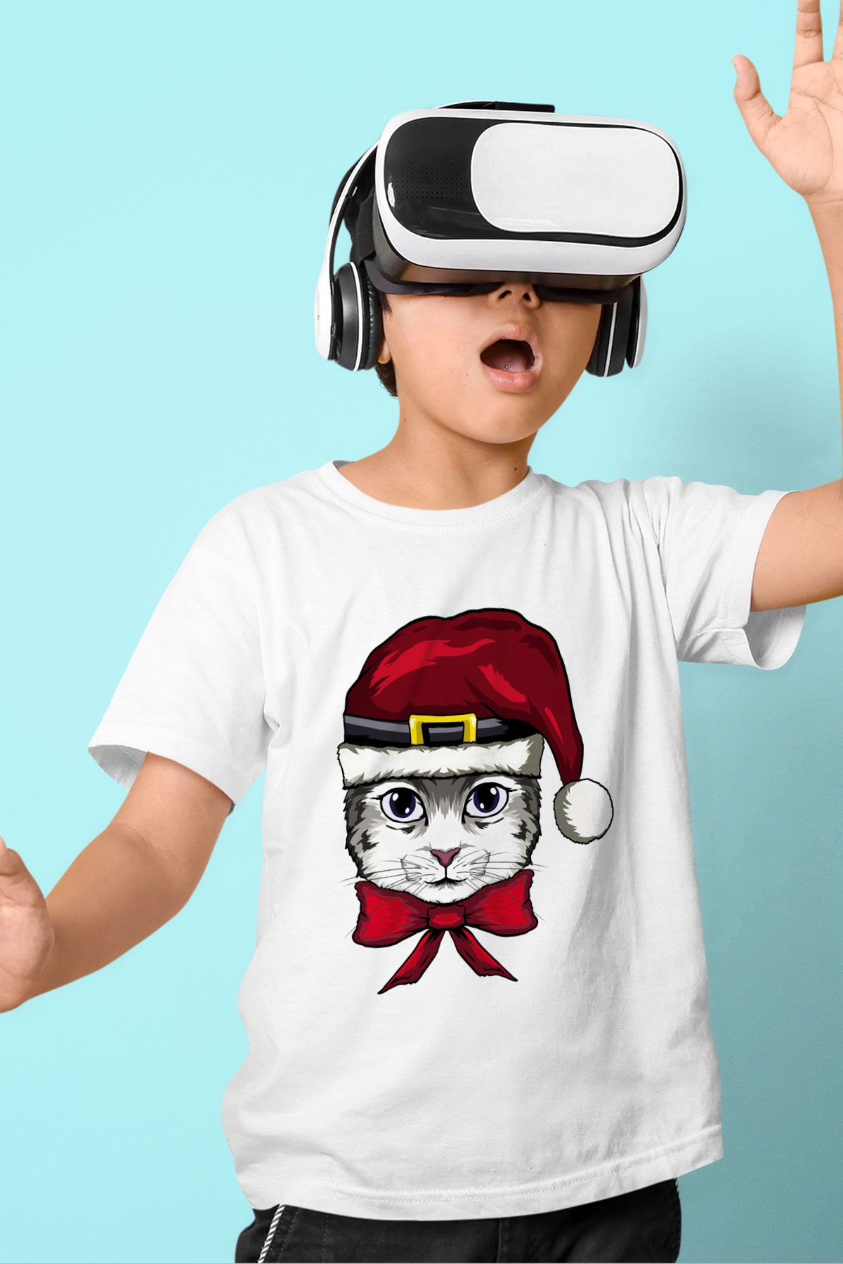 Yılbaşı Beyaz Unisex Çocuk Tişört
