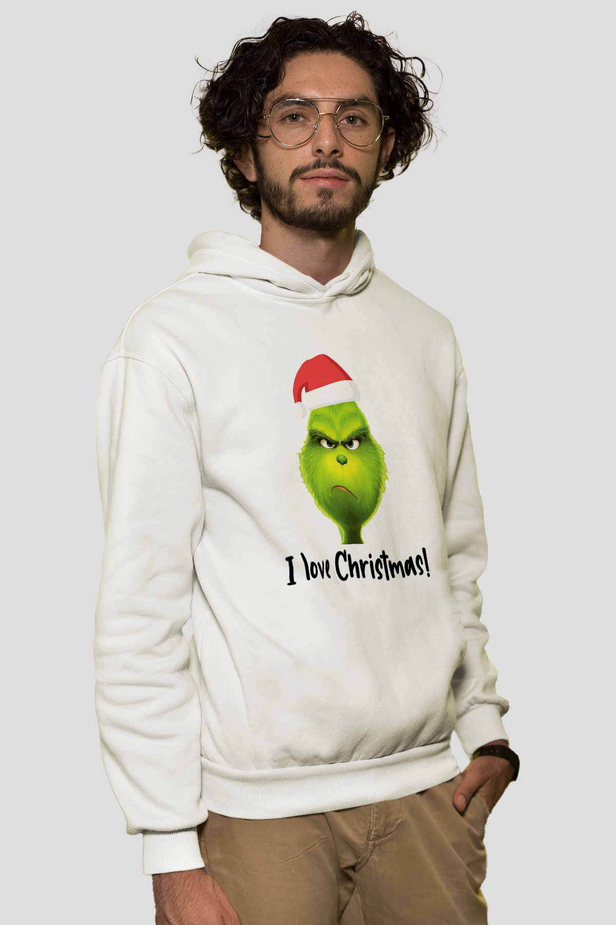 Yılbaşı Beyaz Unisex Hoodie