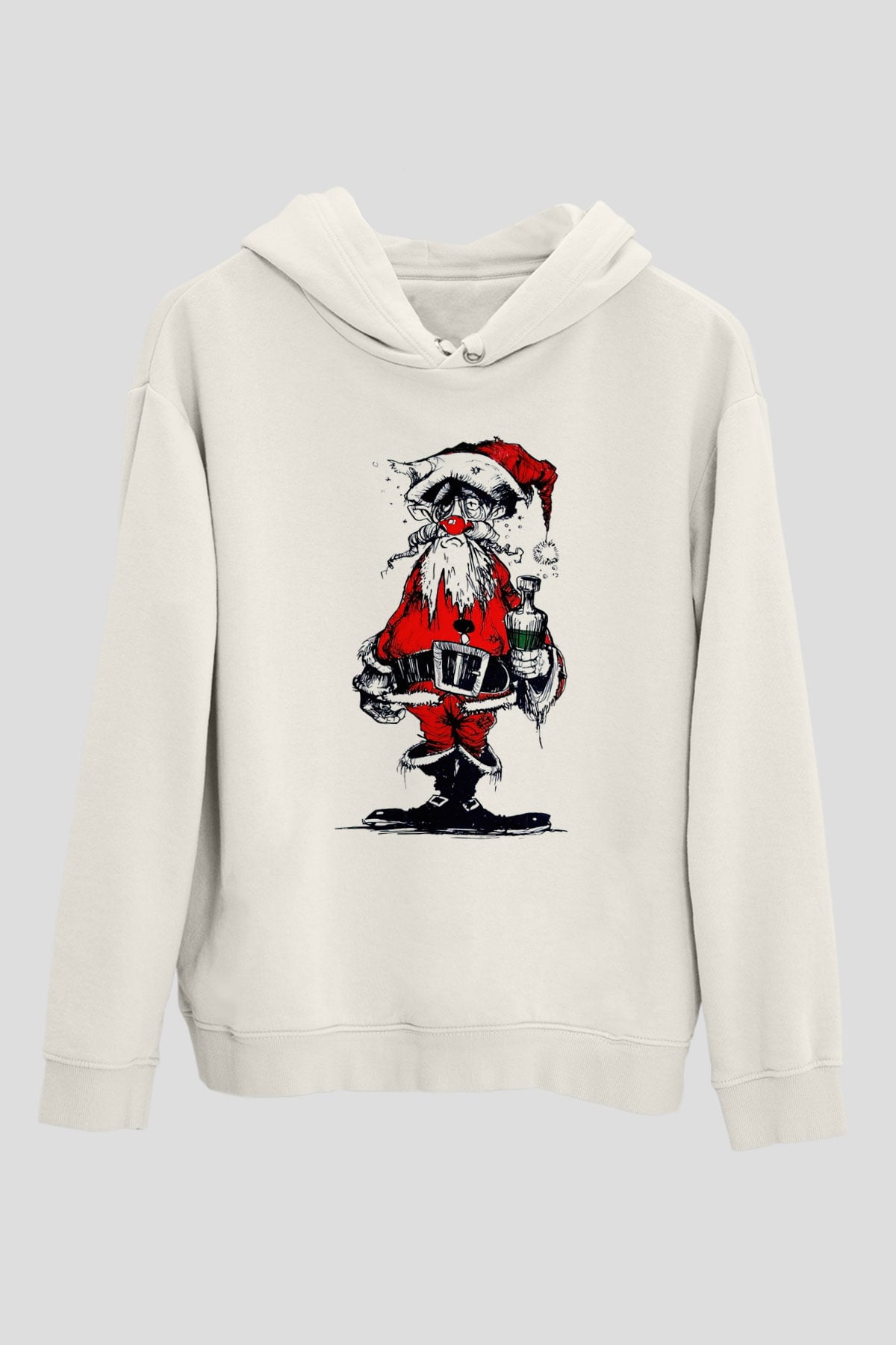 Yılbaşı Beyaz Unisex Hoodie