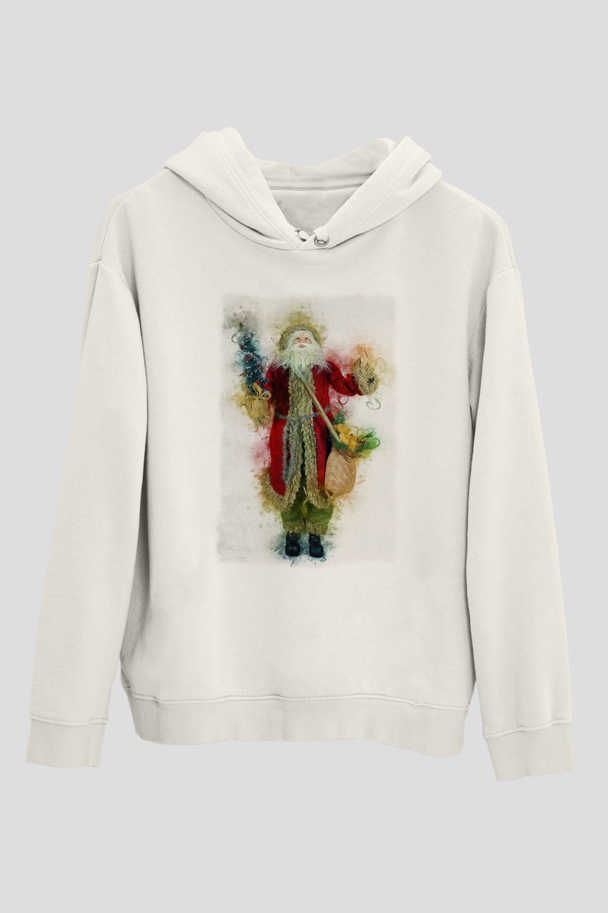 Yılbaşı Beyaz Unisex Hoodie
