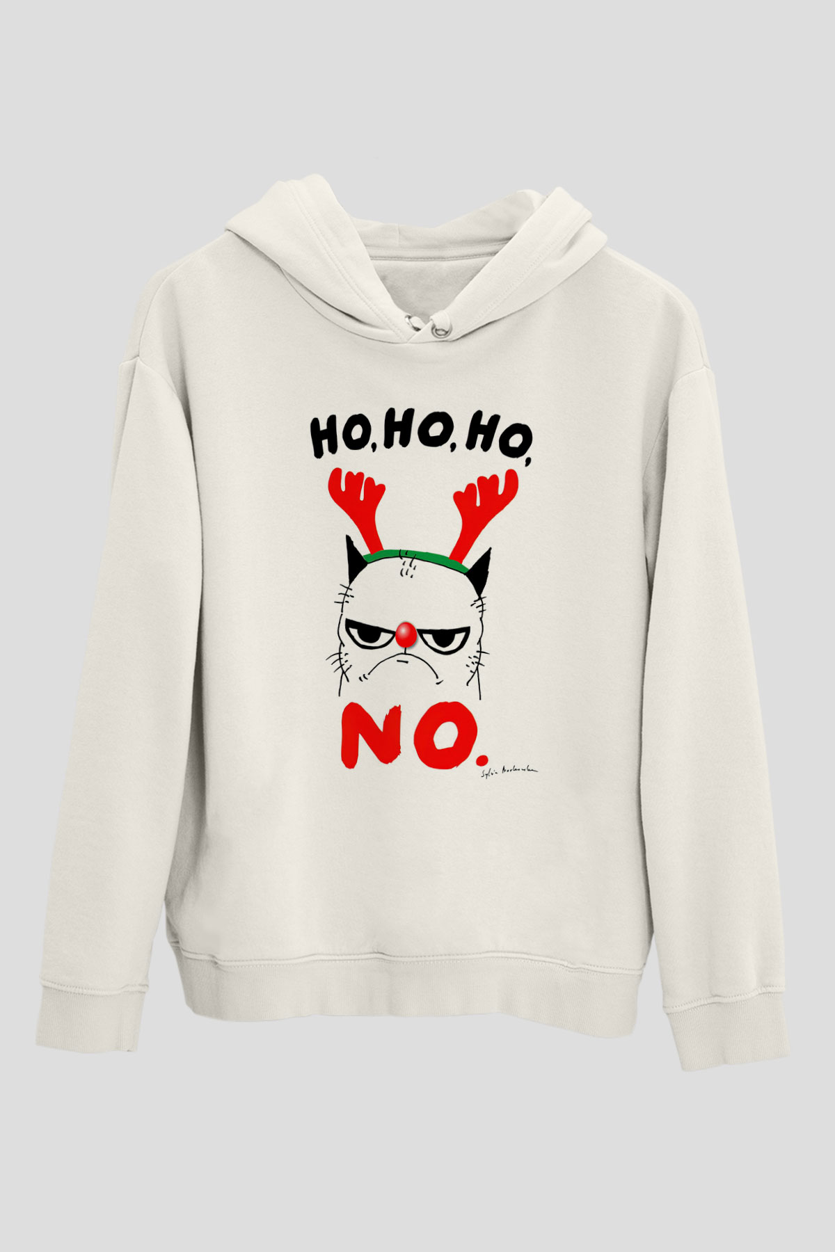 Yılbaşı Beyaz Unisex Hoodie