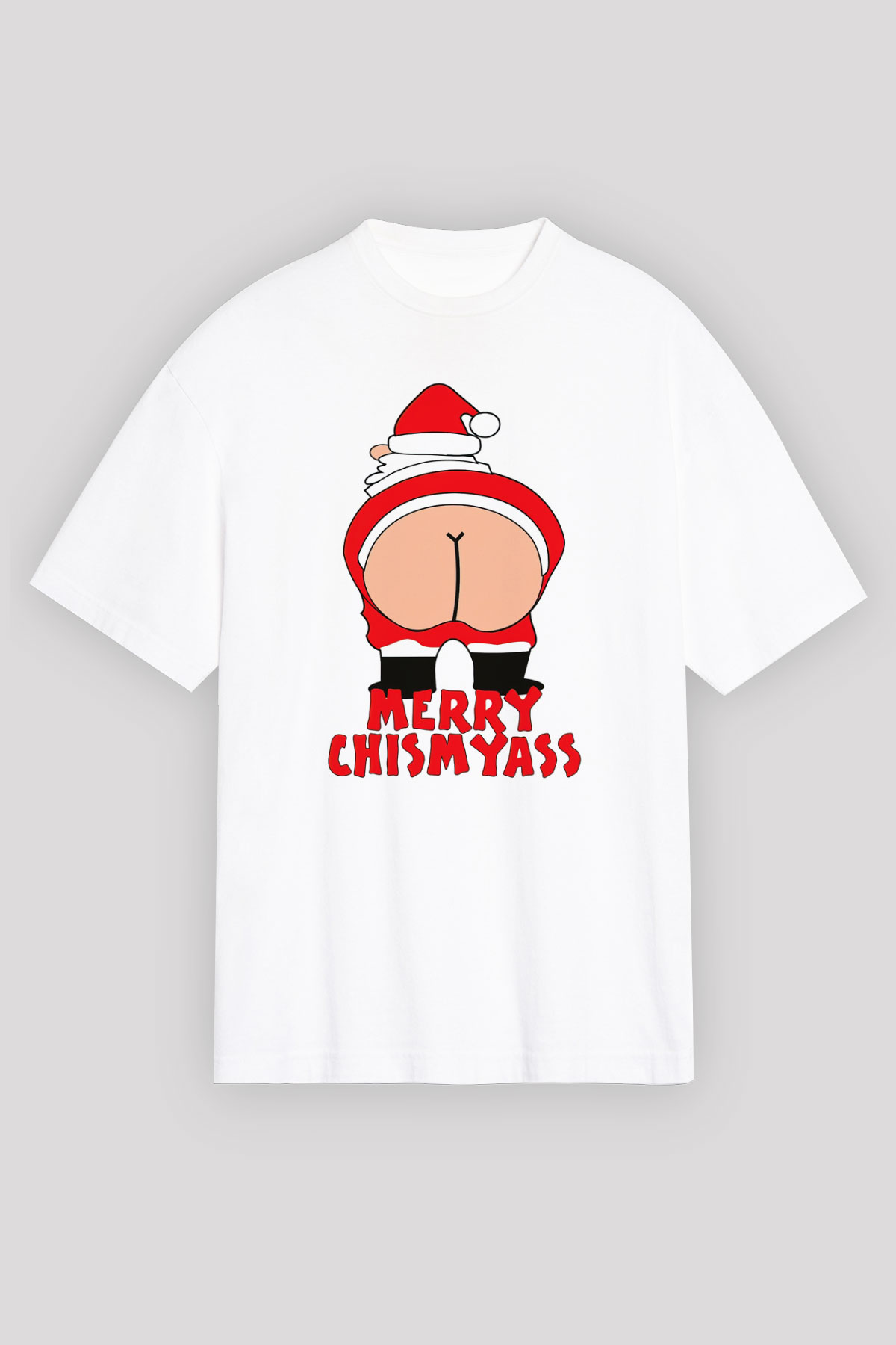 Yılbaşı Beyaz Unisex Oversize Tişört T-Shirt