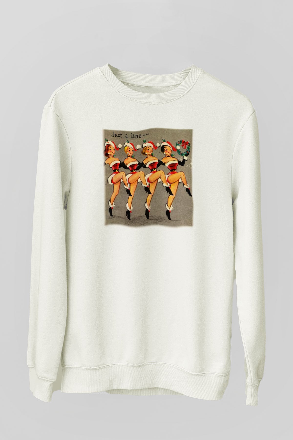 Yılbaşı Beyaz Unisex Sweatshirt