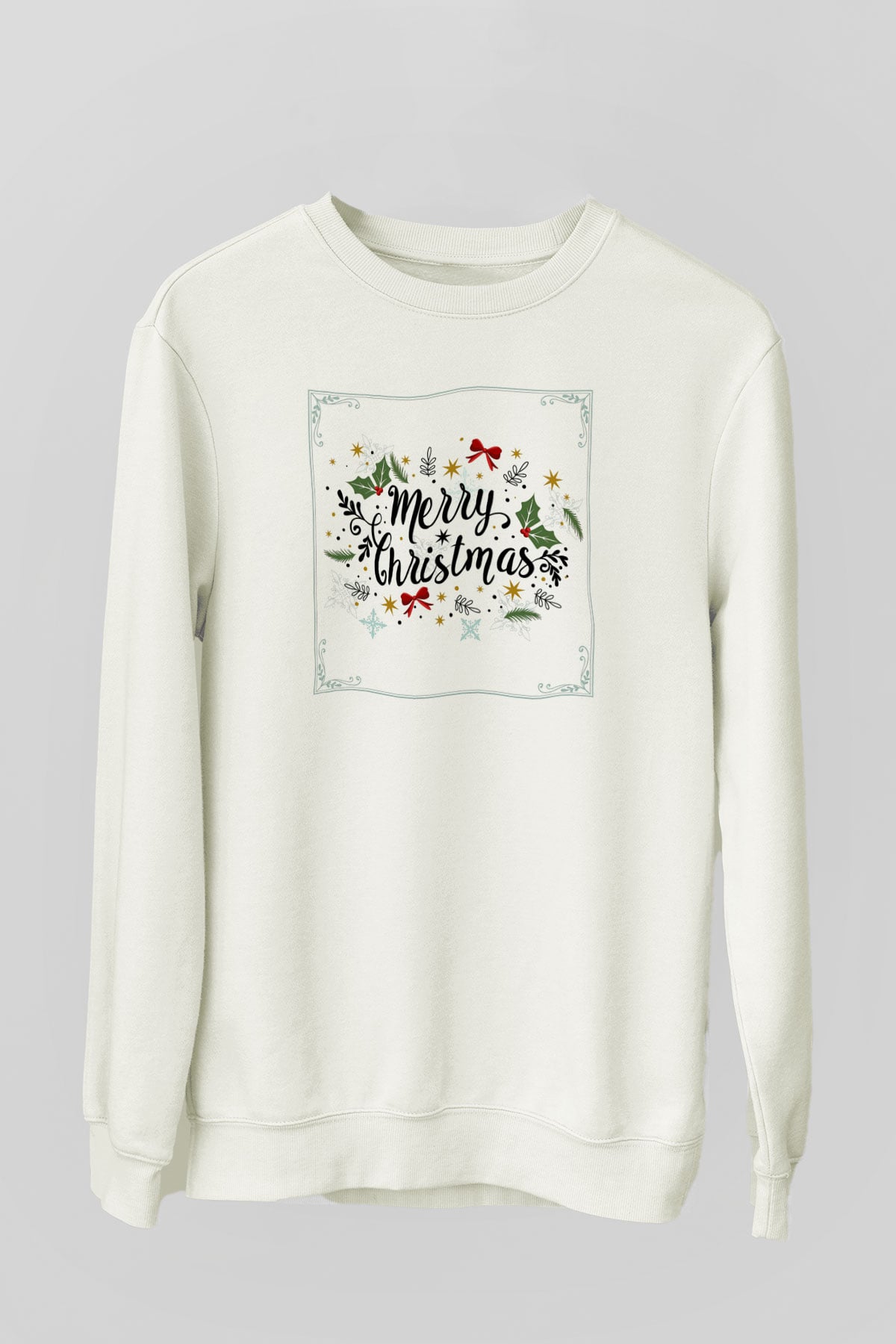 Yılbaşı Beyaz Unisex Sweatshirt