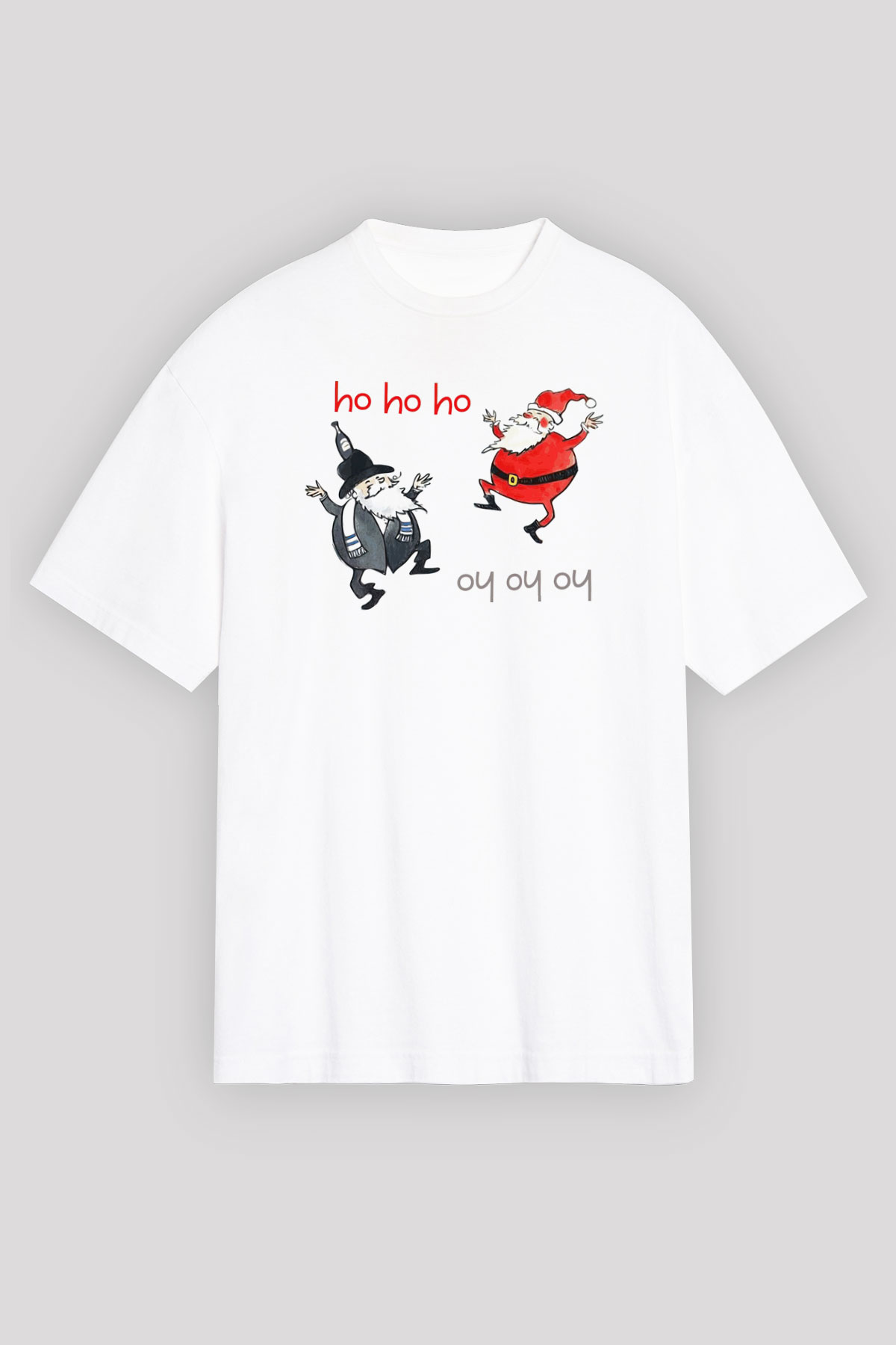 Yılbaşı Beyaz Oversize Tişört Oversize T-shirt - TişörtFabrikası