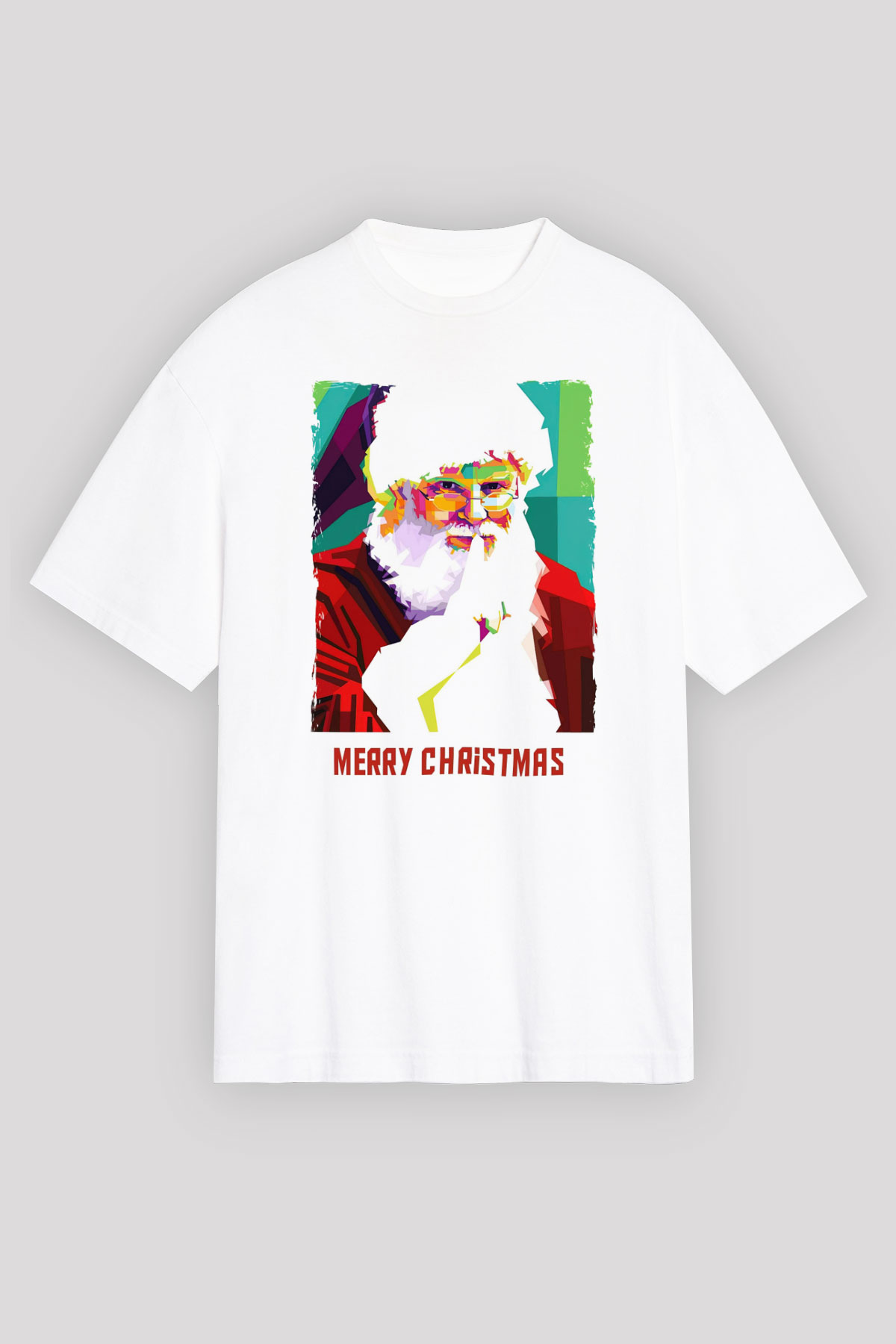 Yılbaşı Beyaz Oversize Tişört Oversize T-shirt - TişörtFabrikası