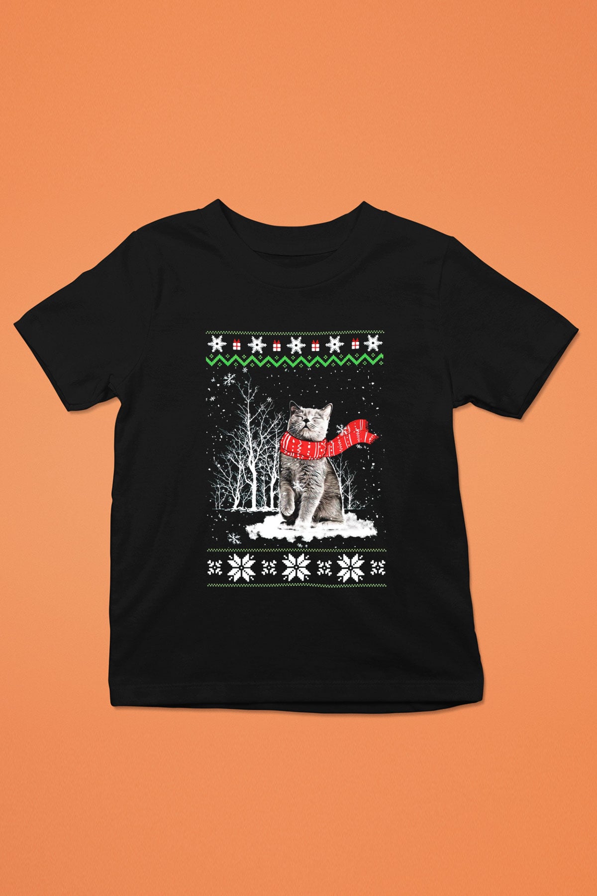 Yılbaşı Siyah Unisex Çocuk Tişört