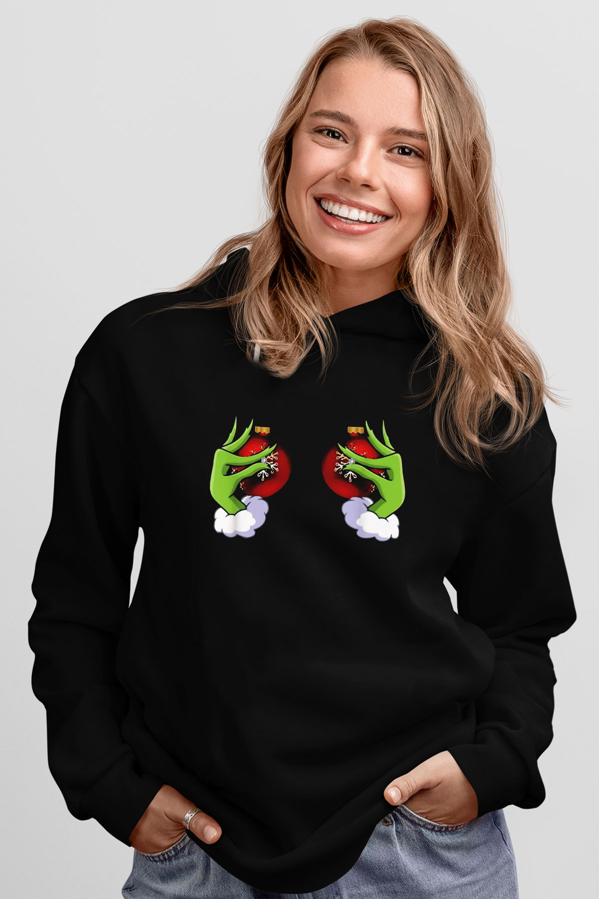Yılbaşı Siyah Unisex Hoodie