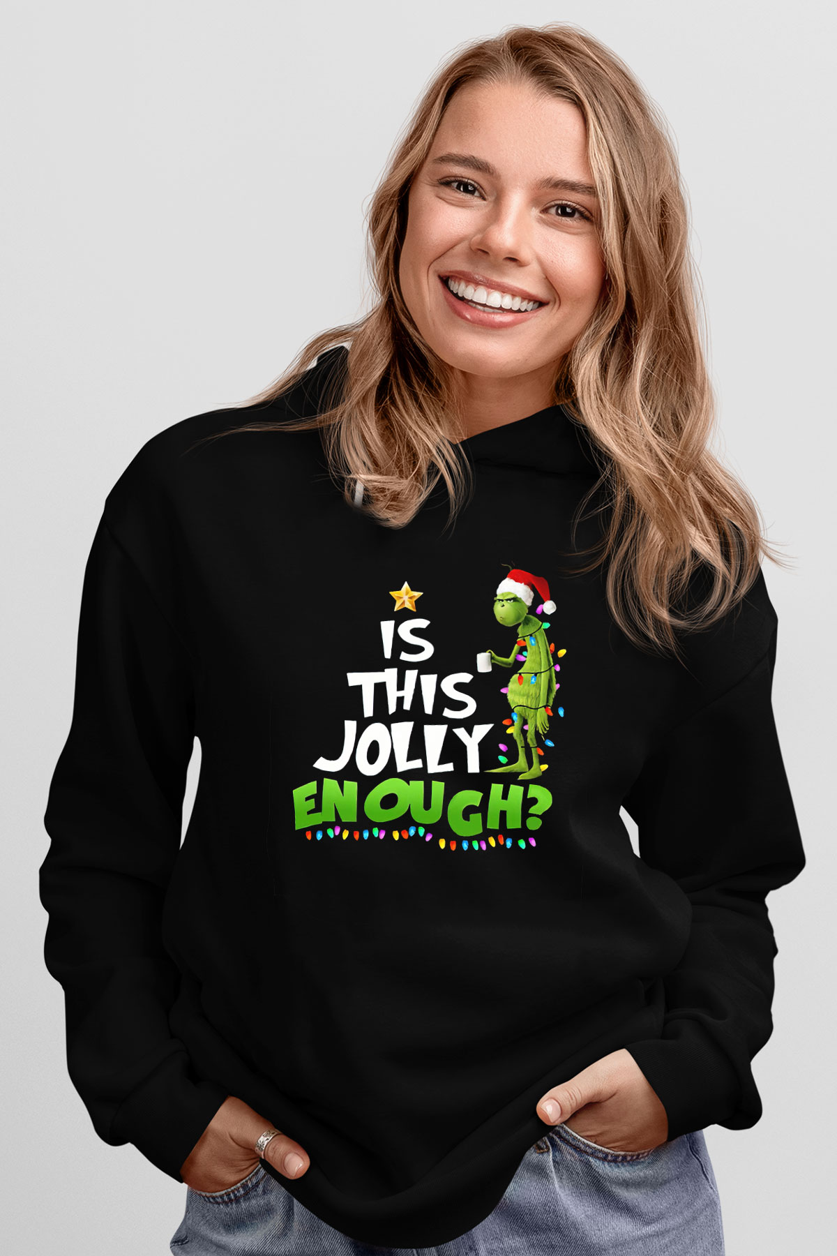 Yılbaşı Siyah Unisex Hoodie