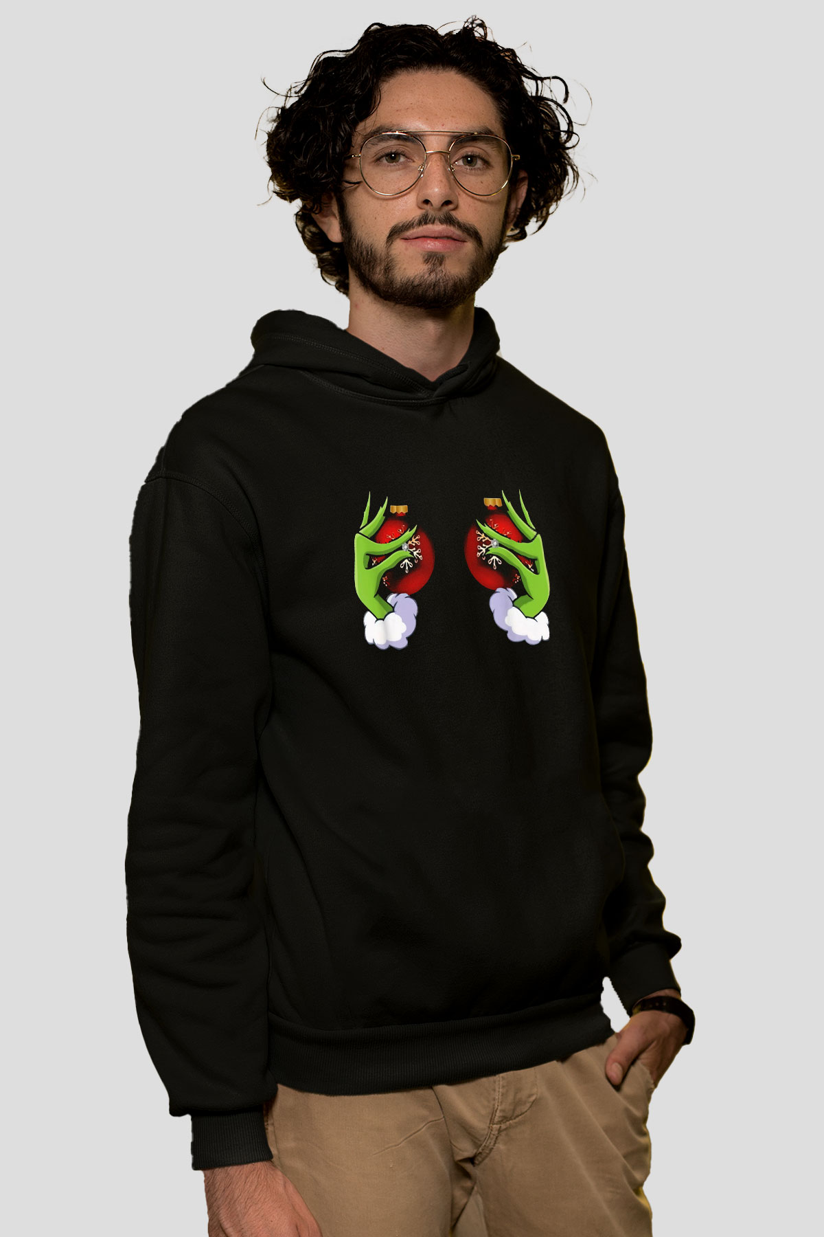 Yılbaşı Siyah Unisex Hoodie