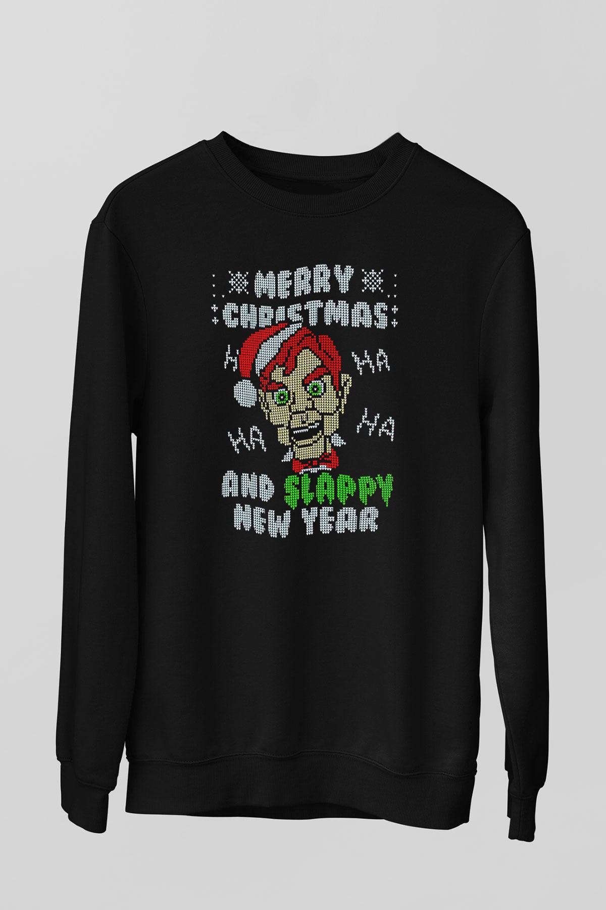 Yılbaşı Siyah Unisex Sweatshirt