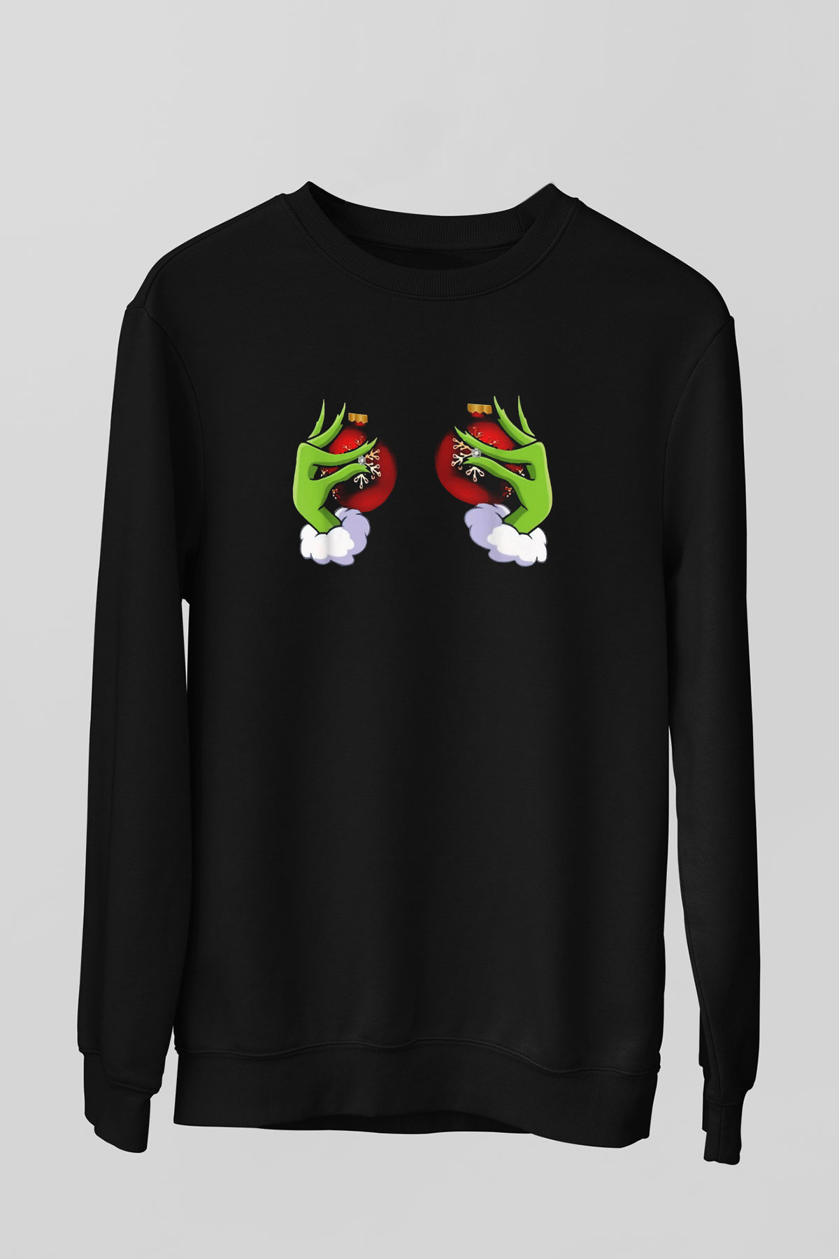 Yılbaşı Siyah Unisex Sweatshirt
