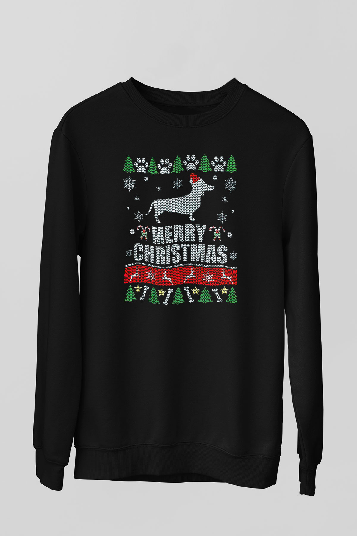 Yılbaşı Siyah Unisex Sweatshirt