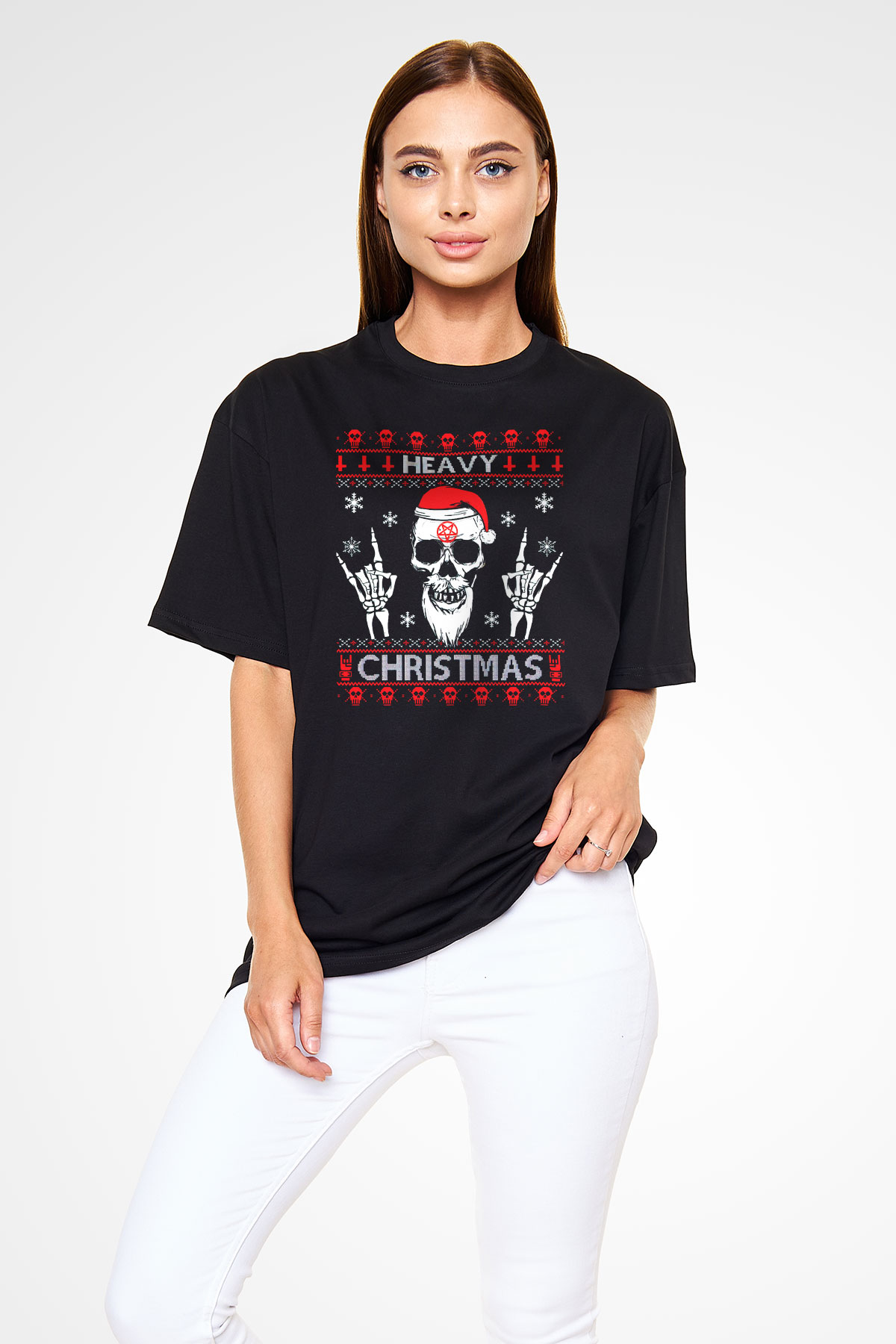 Yılbaşı Siyah Oversize Tişört Oversize T-shirt - TişörtFabrikası
