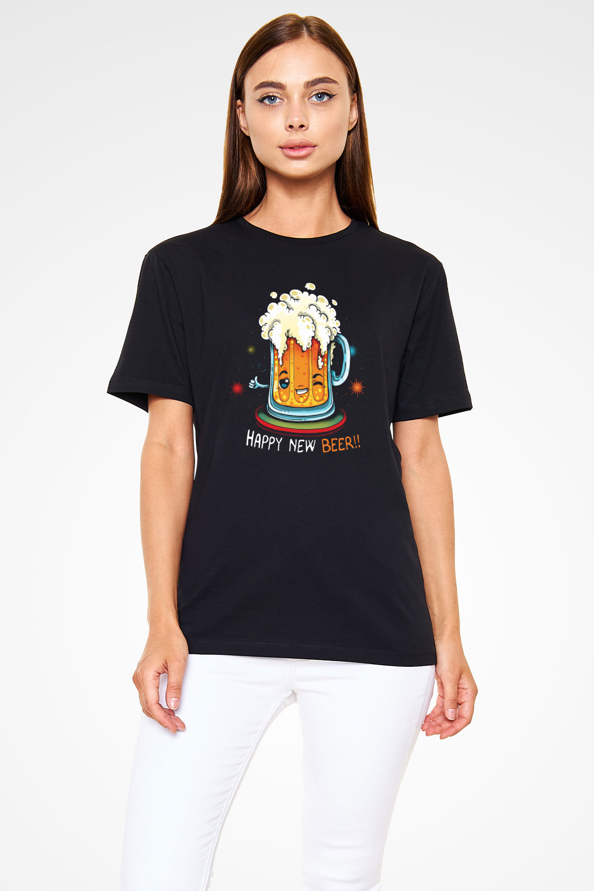 Yılbaşı Siyah Unisex Tişört T-Shirt - TişörtFabrikası