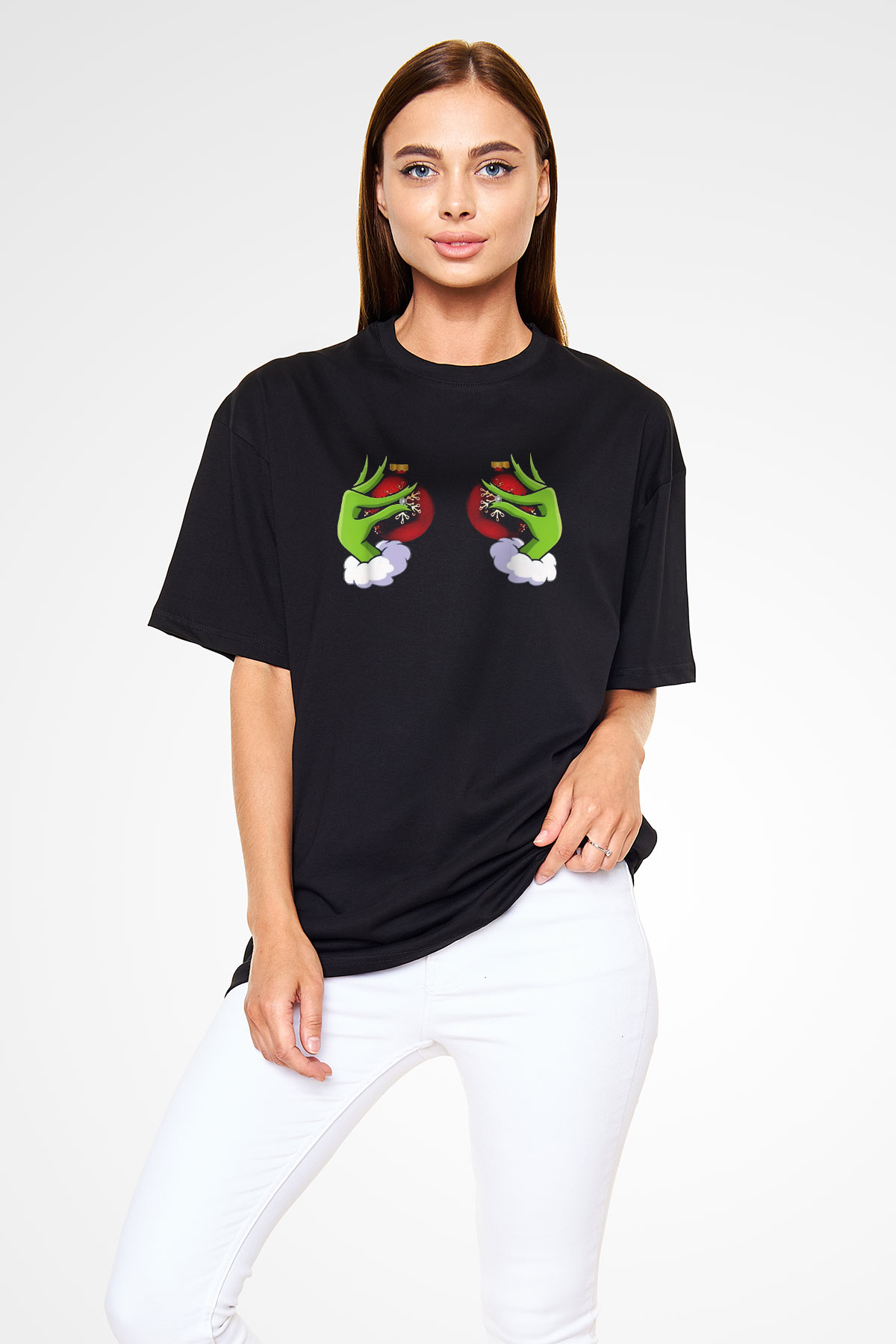 Yılbaşı Siyah Oversize Tişört Oversize T-shirt - TişörtFabrikası