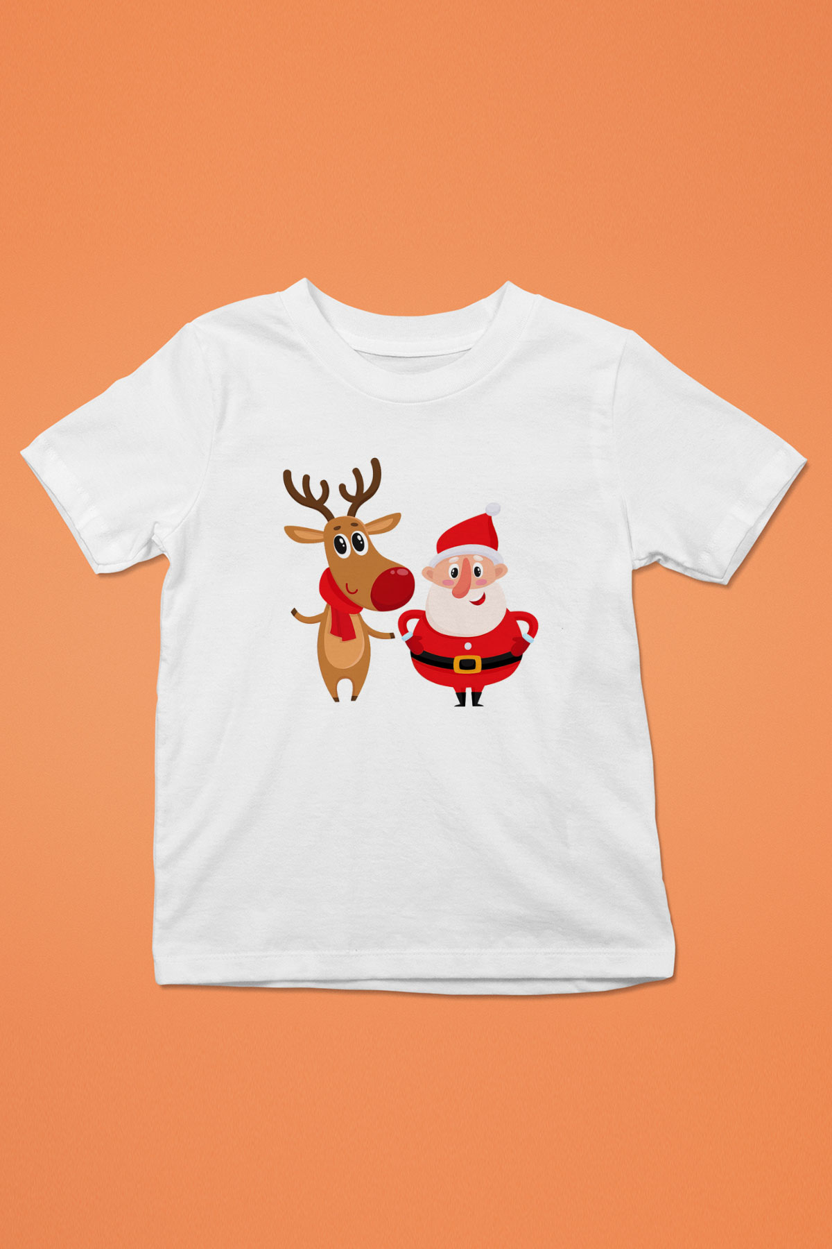 Yılbaşı Yeni Yıl Christmas Baskılı Beyaz Unisex Çocuk Tişört