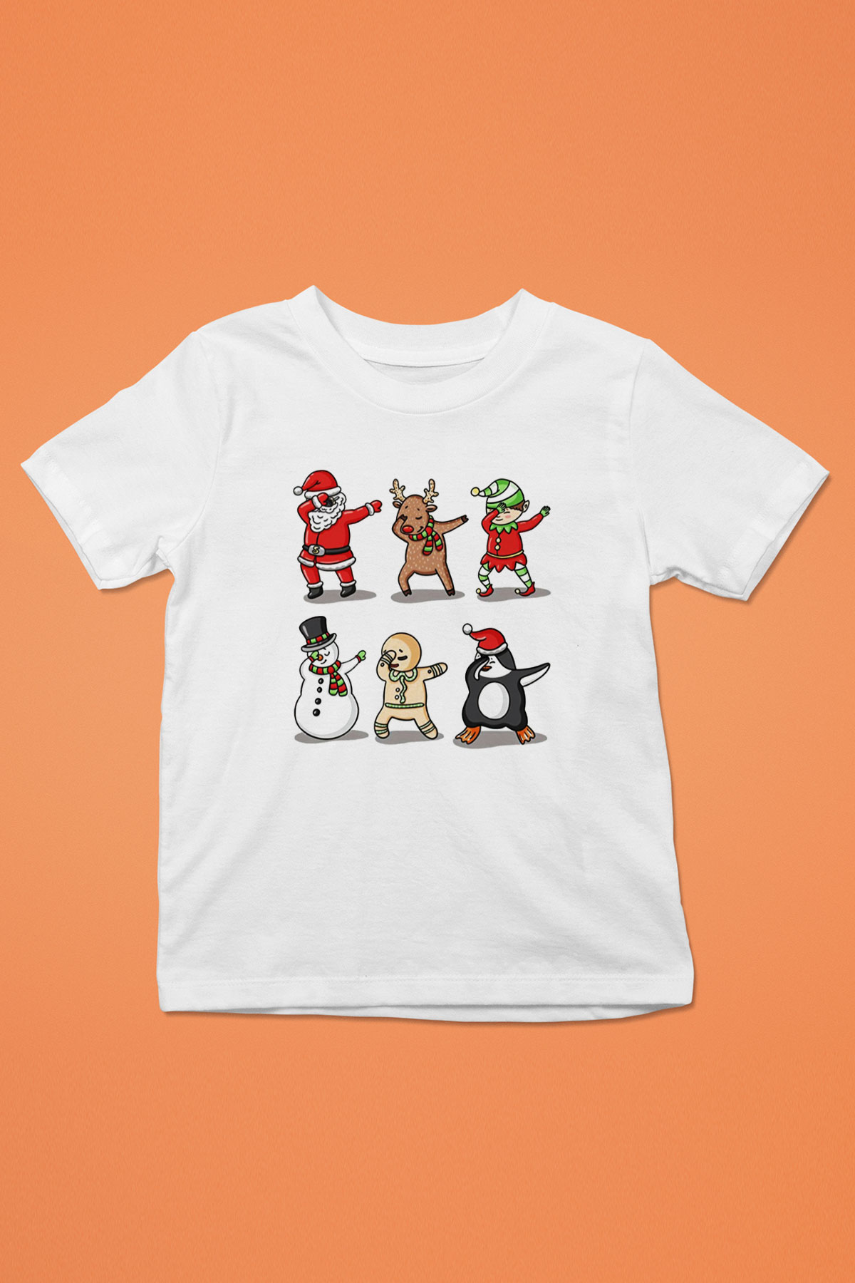 Yılbaşı Yeni Yıl Christmas Baskılı Beyaz Unisex Çocuk Tişört