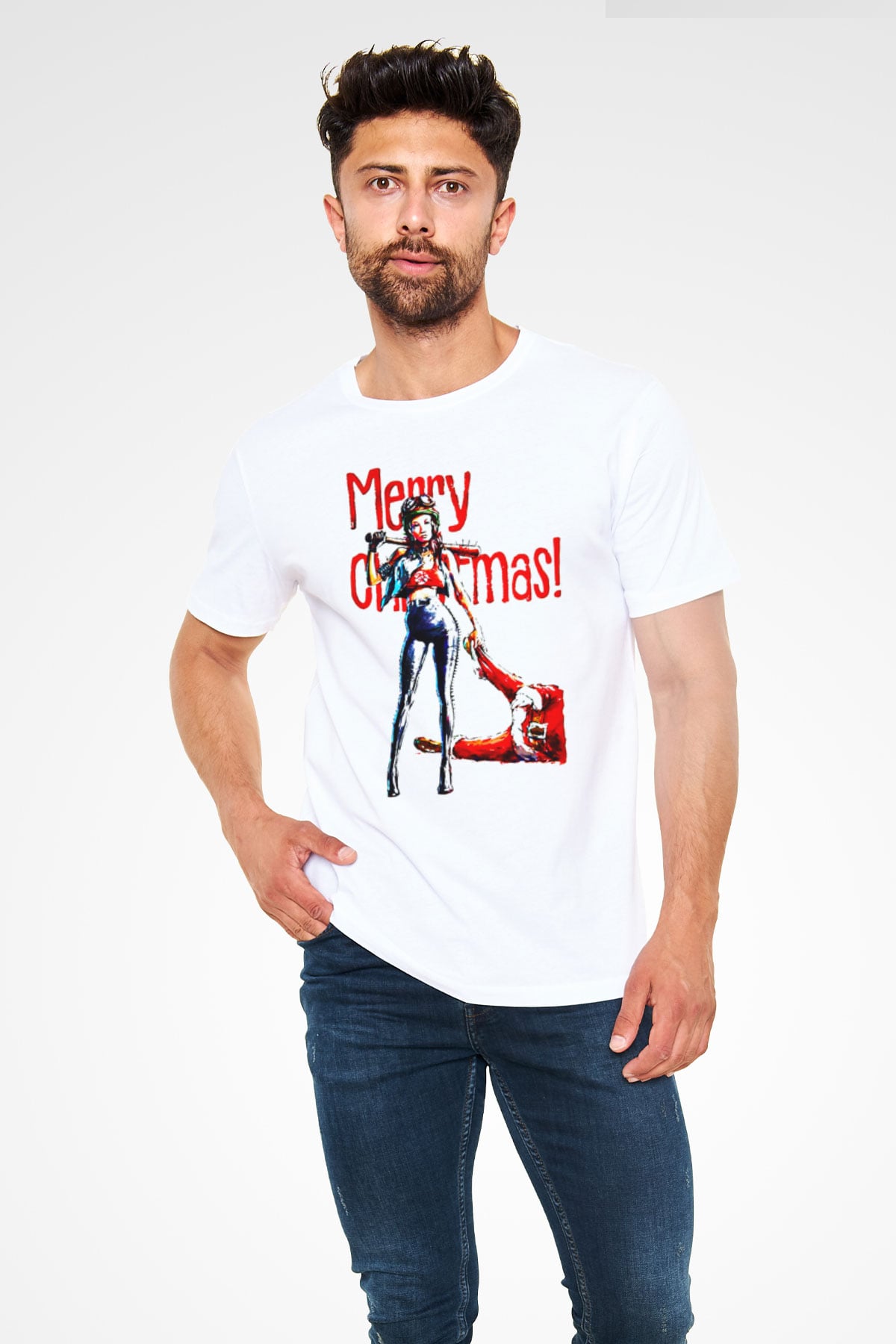 Yılbaşı Yeni Yıl Christmas Beyaz Unisex Tişört T-Shirt - TişörtFabrikası