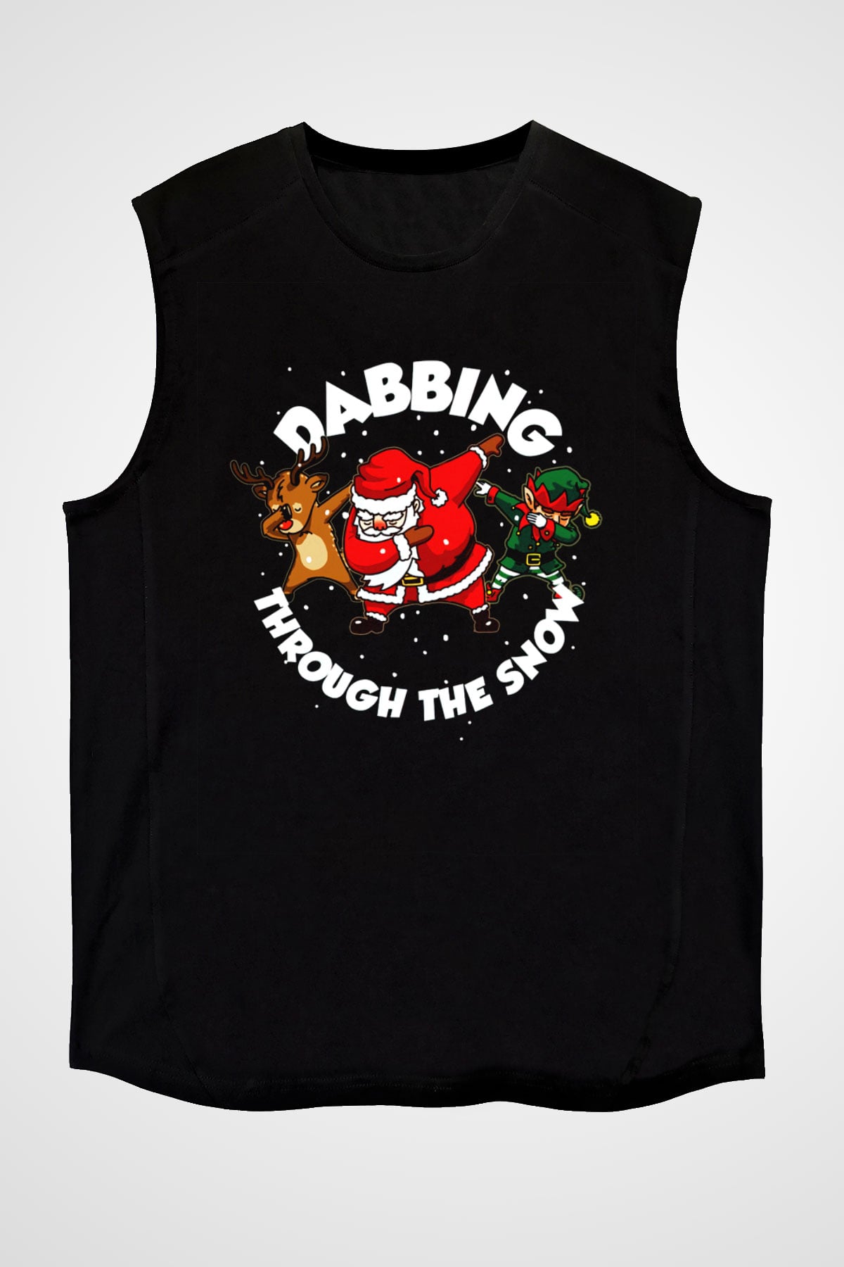 Yılbaşı Yeni Yıl Christmas Siyah Unisex Kolsuz Tişört