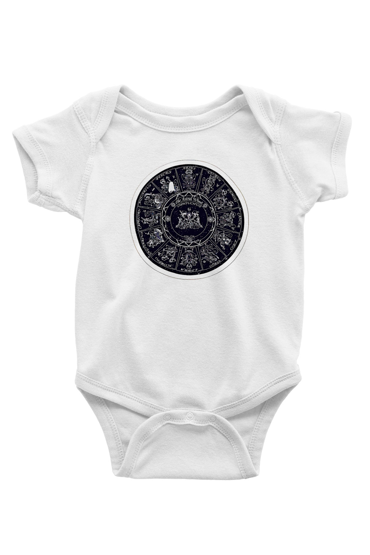 Yıldız Haritaları Baskılı Beyaz Unisex Bebek Body - Zıbın