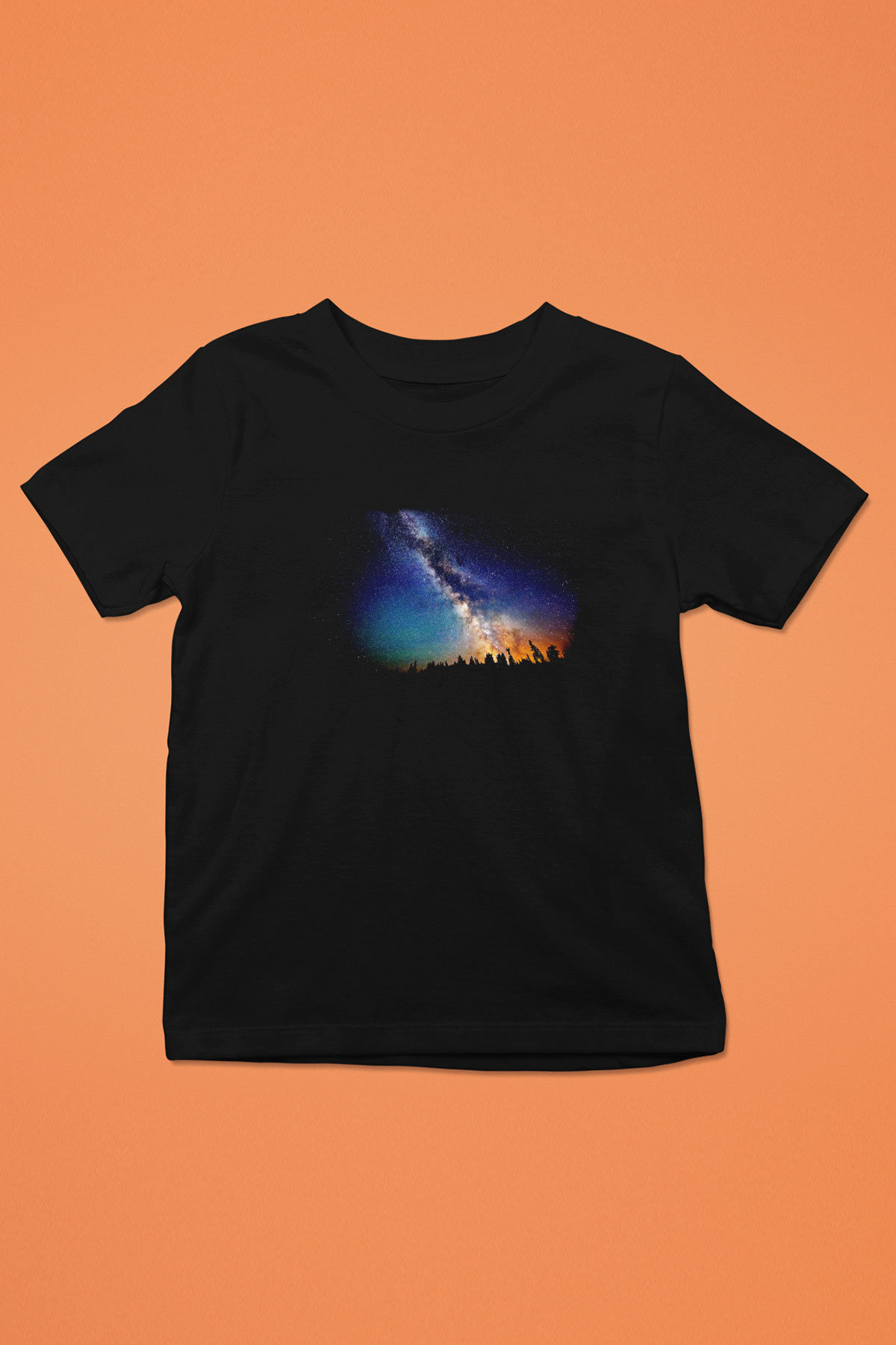 Yıldız Siyah Unisex Çocuk Tişört