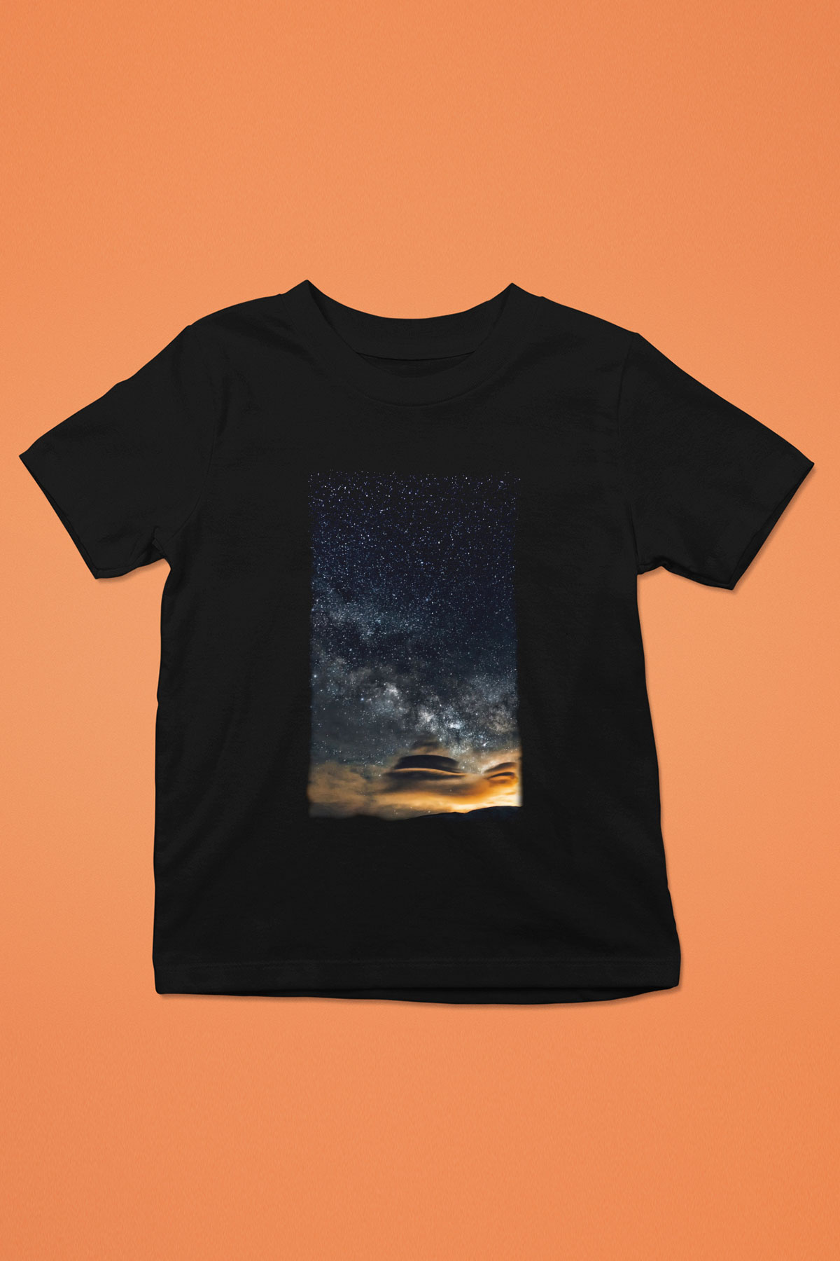 Yıldız Siyah Unisex Çocuk Tişört