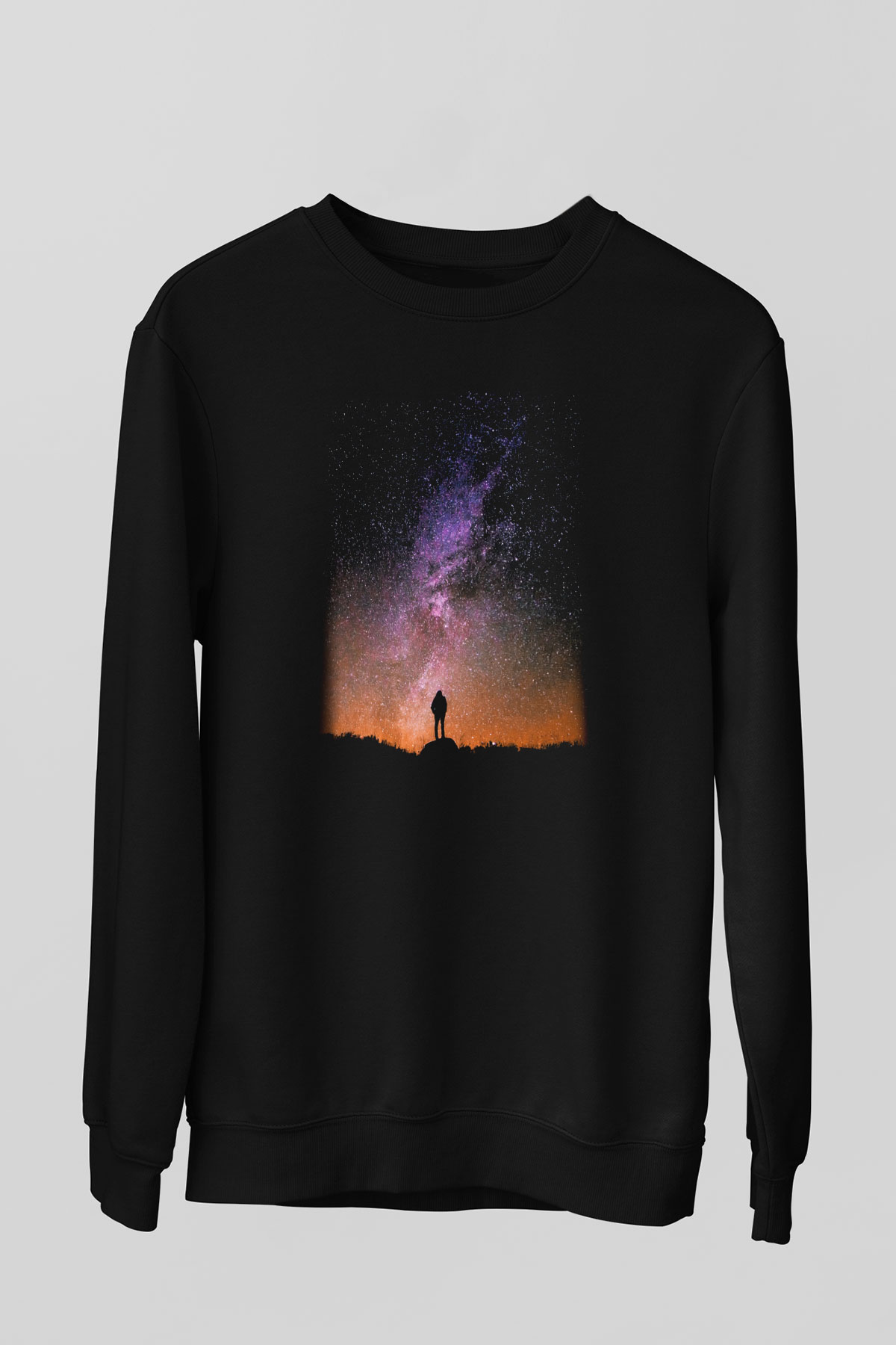 Yıldız Siyah Unisex Sweatshirt