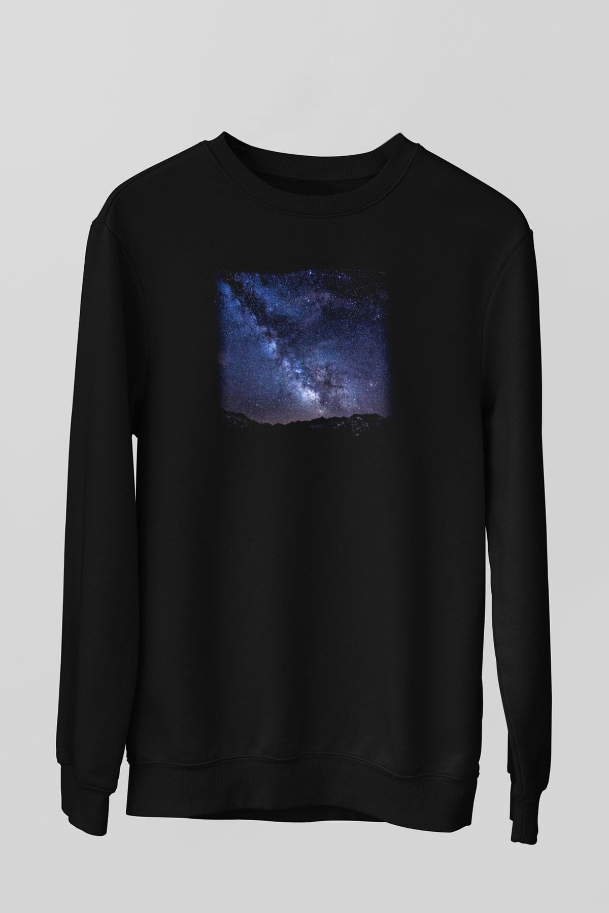 Yıldız Siyah Unisex Sweatshirt