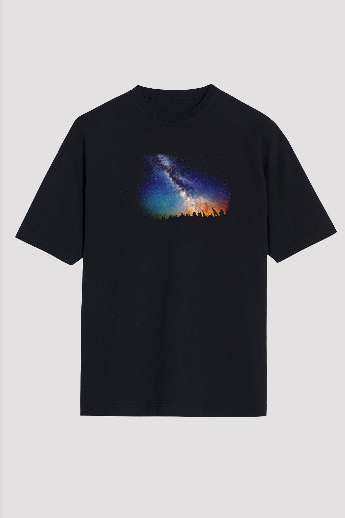 Yıldız Siyah Oversize Tişört Oversize T-shirt - TişörtFabrikası
