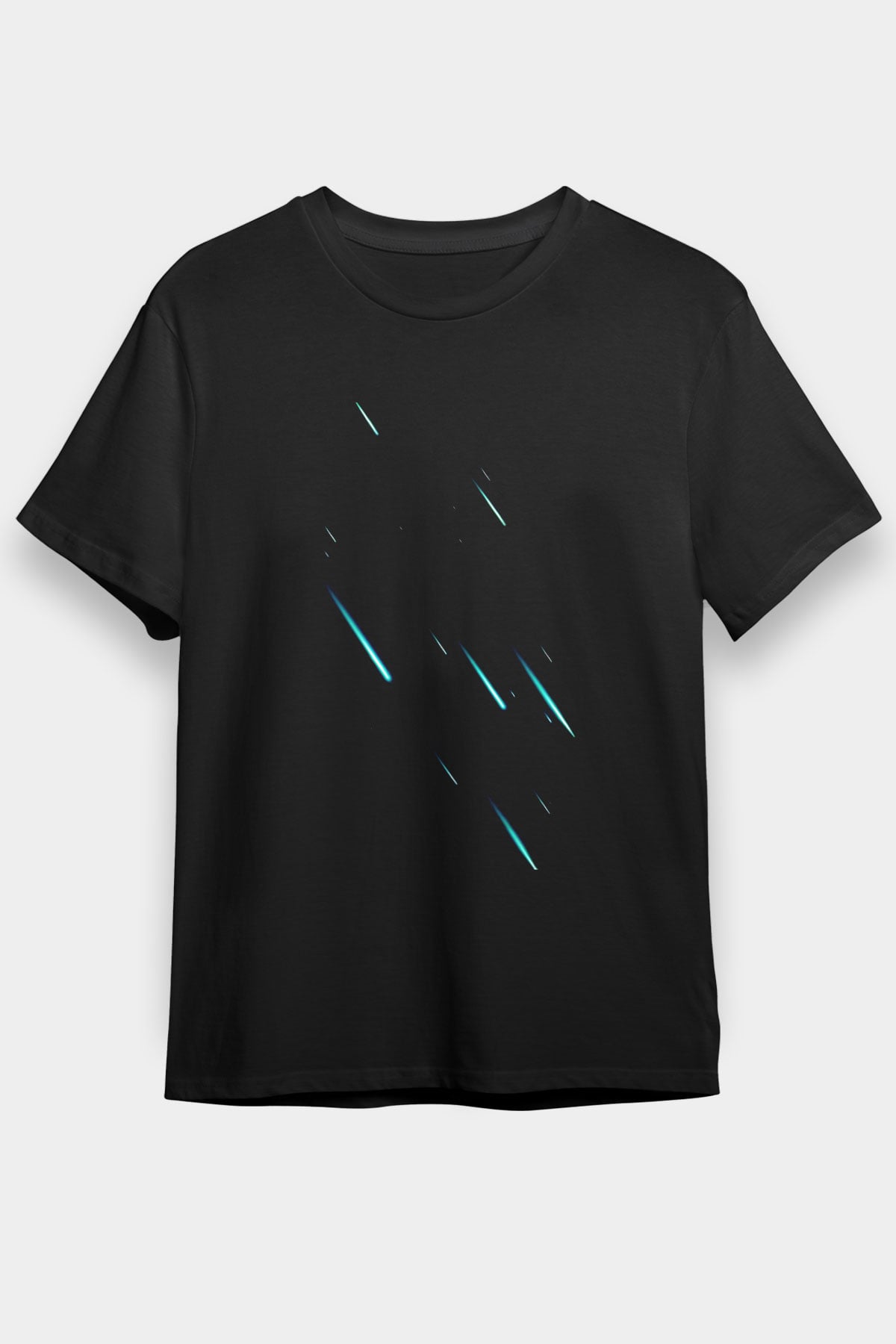 Yıldız Siyah Unisex Tişört T-Shirt - TişörtFabrikası