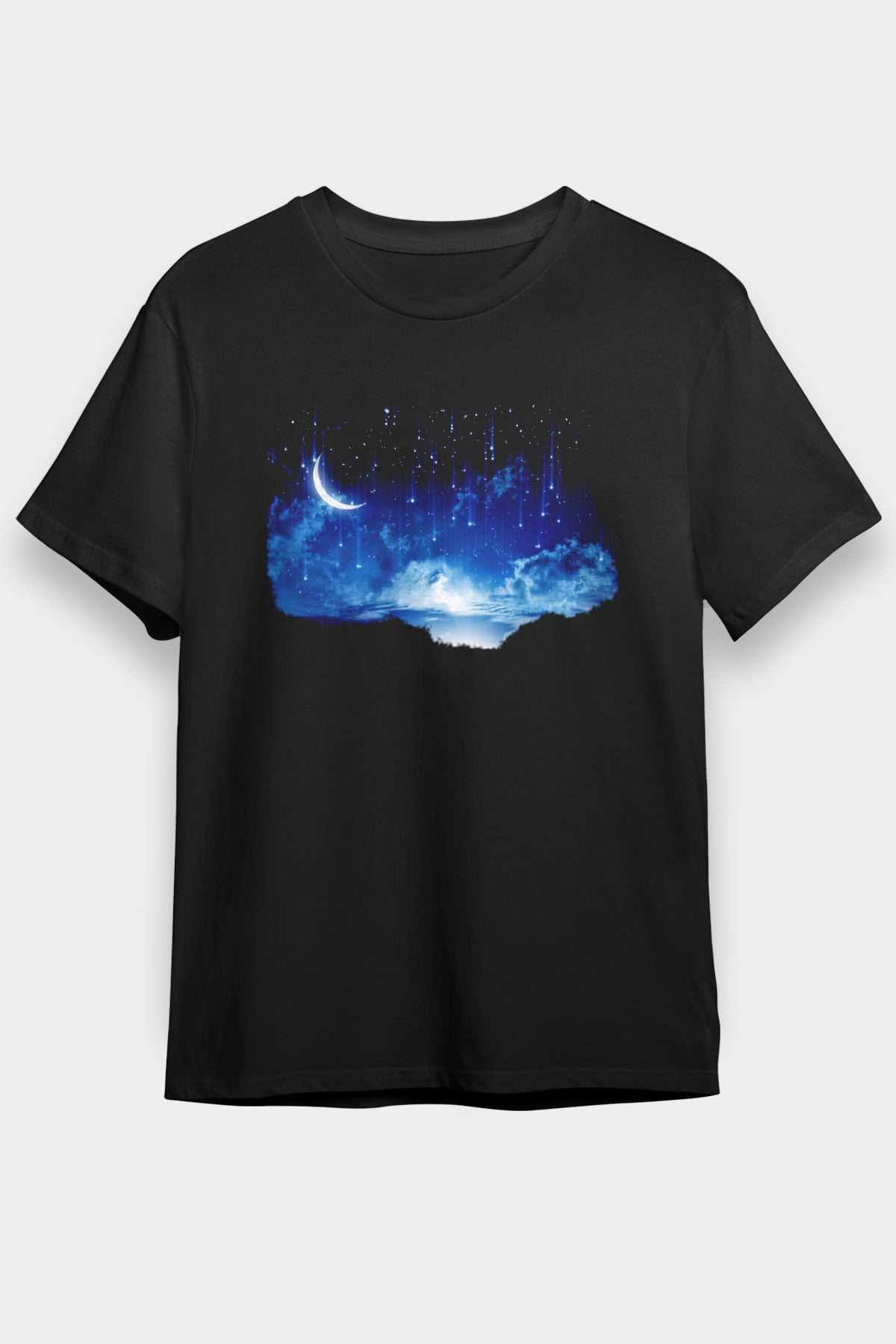 Yıldız Siyah Unisex Tişört T-Shirt - TişörtFabrikası