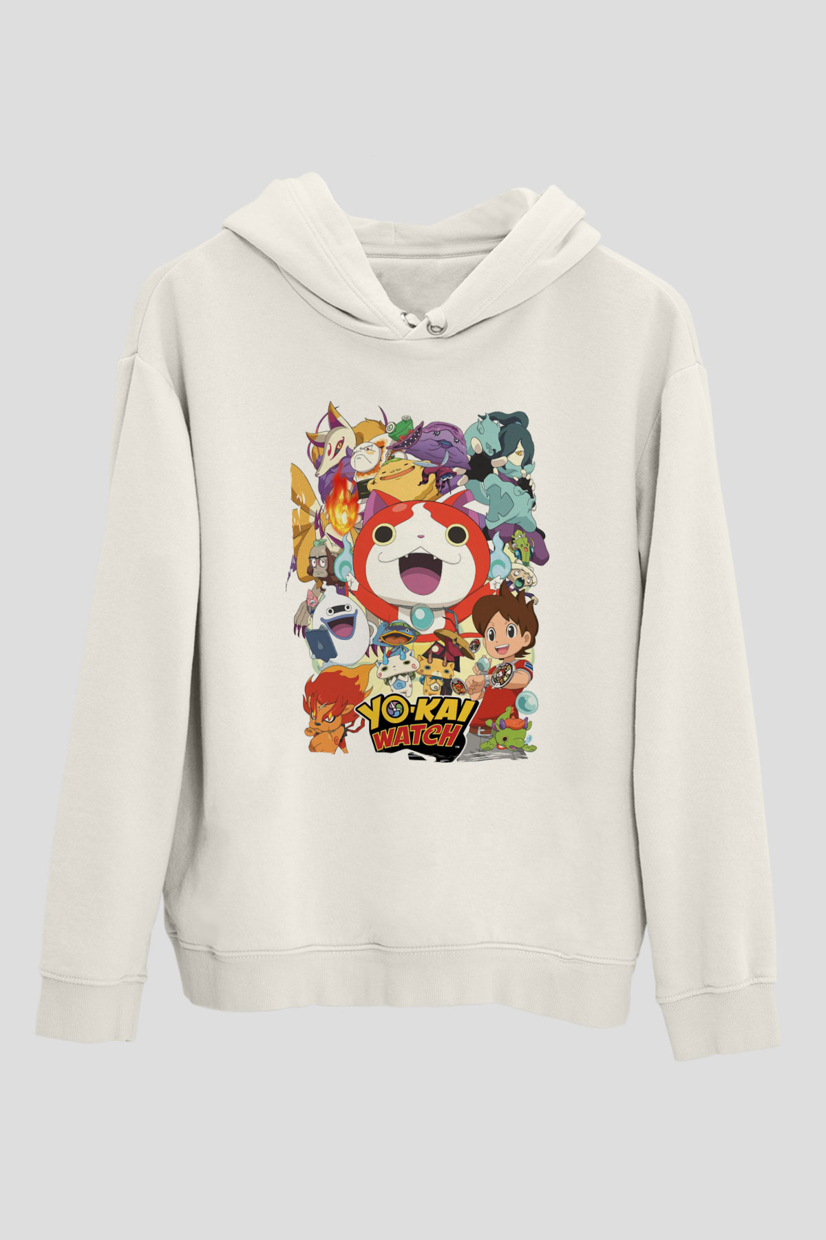 Yo-kai Watch Beyaz Unisex Hoodie