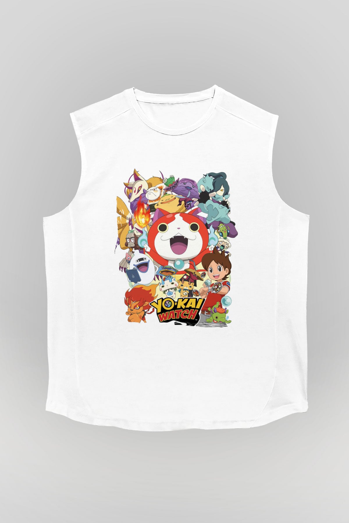 Yo-kai Watch Beyaz Unisex Kolsuz Tişört