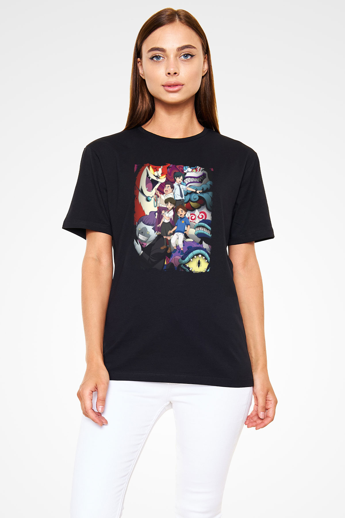 Yo-kai Watch Siyah Unisex Tişört T-Shirt