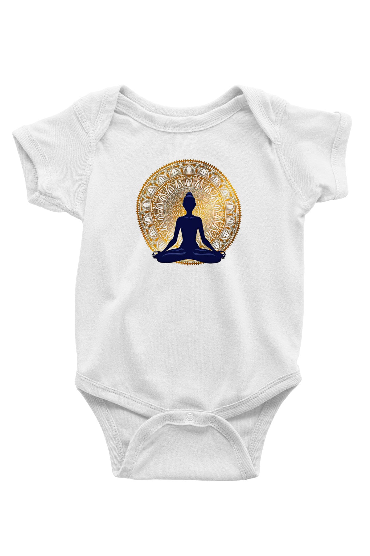 Yoga Baskılı Beyaz Bebek Body - Zıbın
