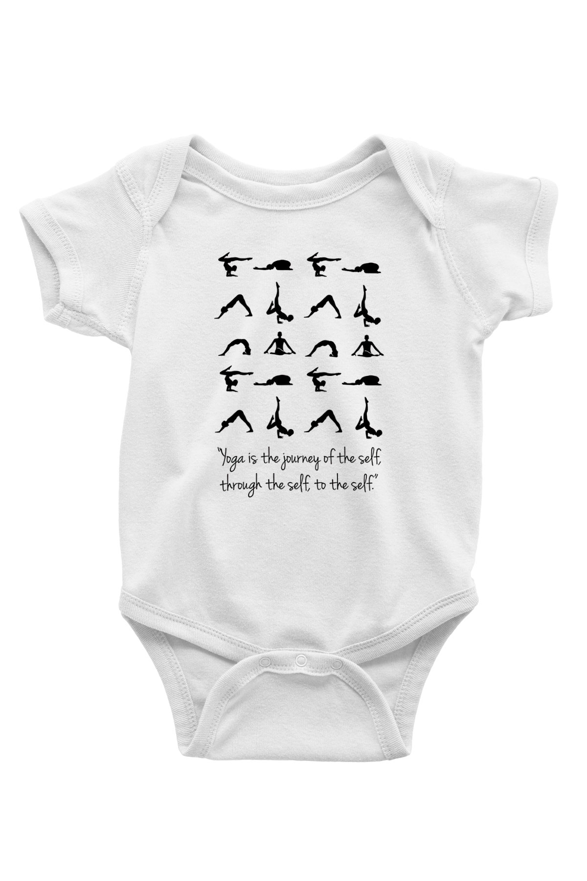 Yoga Baskılı Beyaz Bebek Body - Zıbın