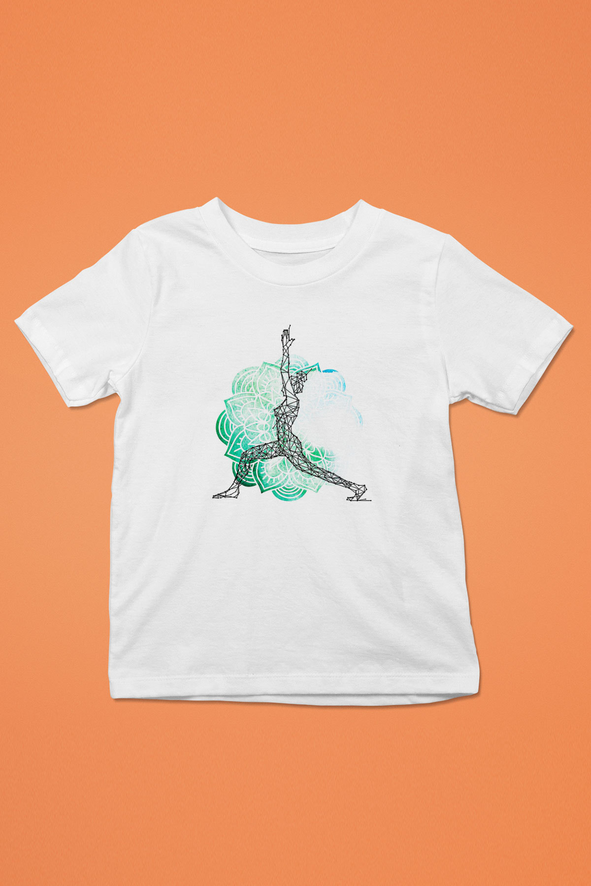 Yoga Baskılı Unisex Beyaz Çocuk Tişört - Tshirt
