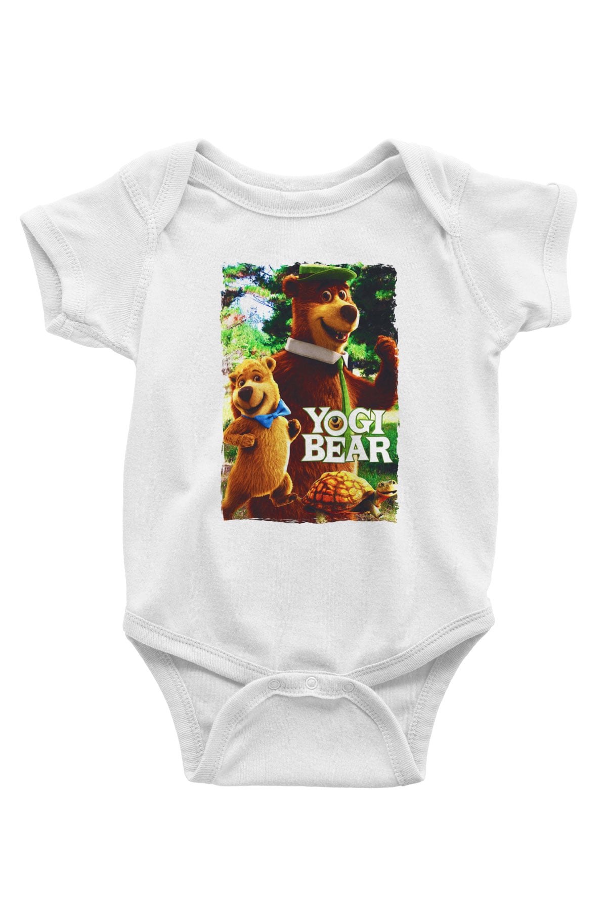 Yogi Bear Ayı Yogi Beyaz Bebek Body - Zıbın