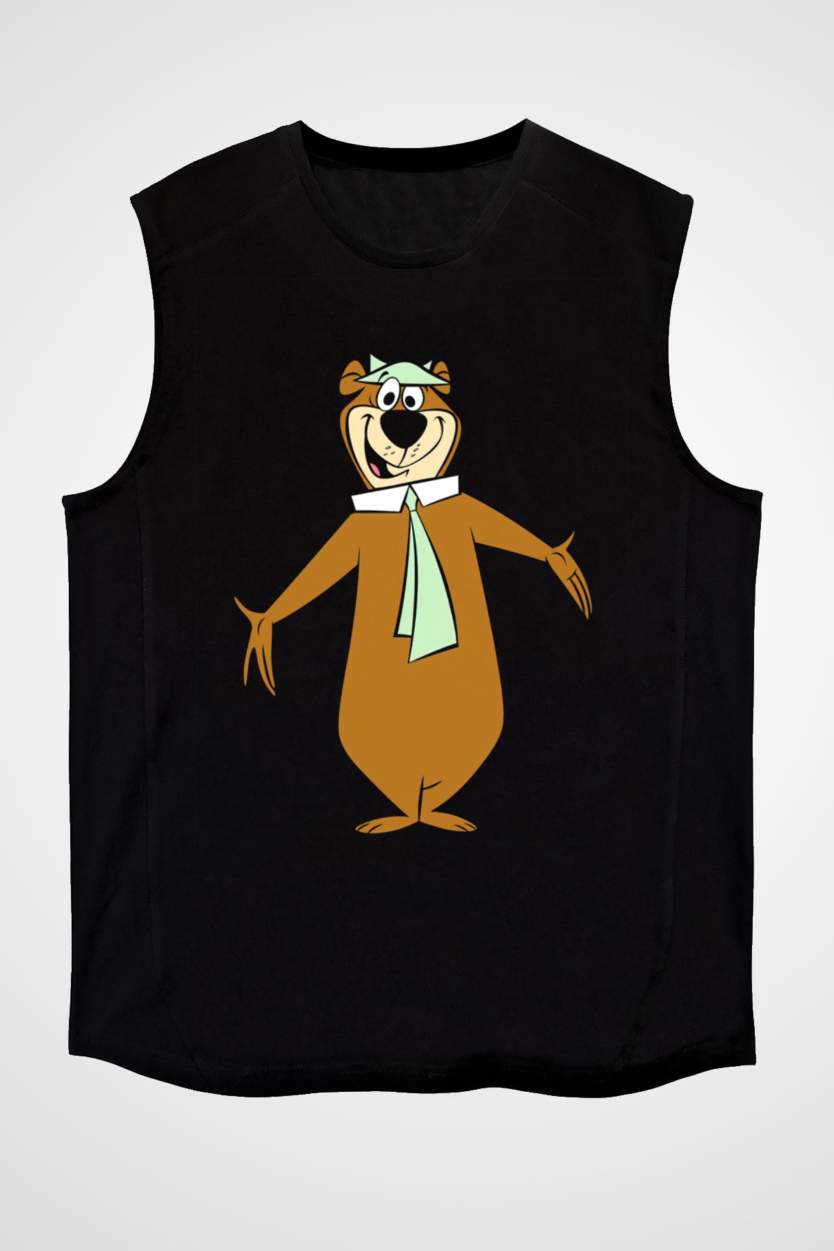 Yogi Bear Ayı Yogi Siyah Unisex Kolsuz Tişört
